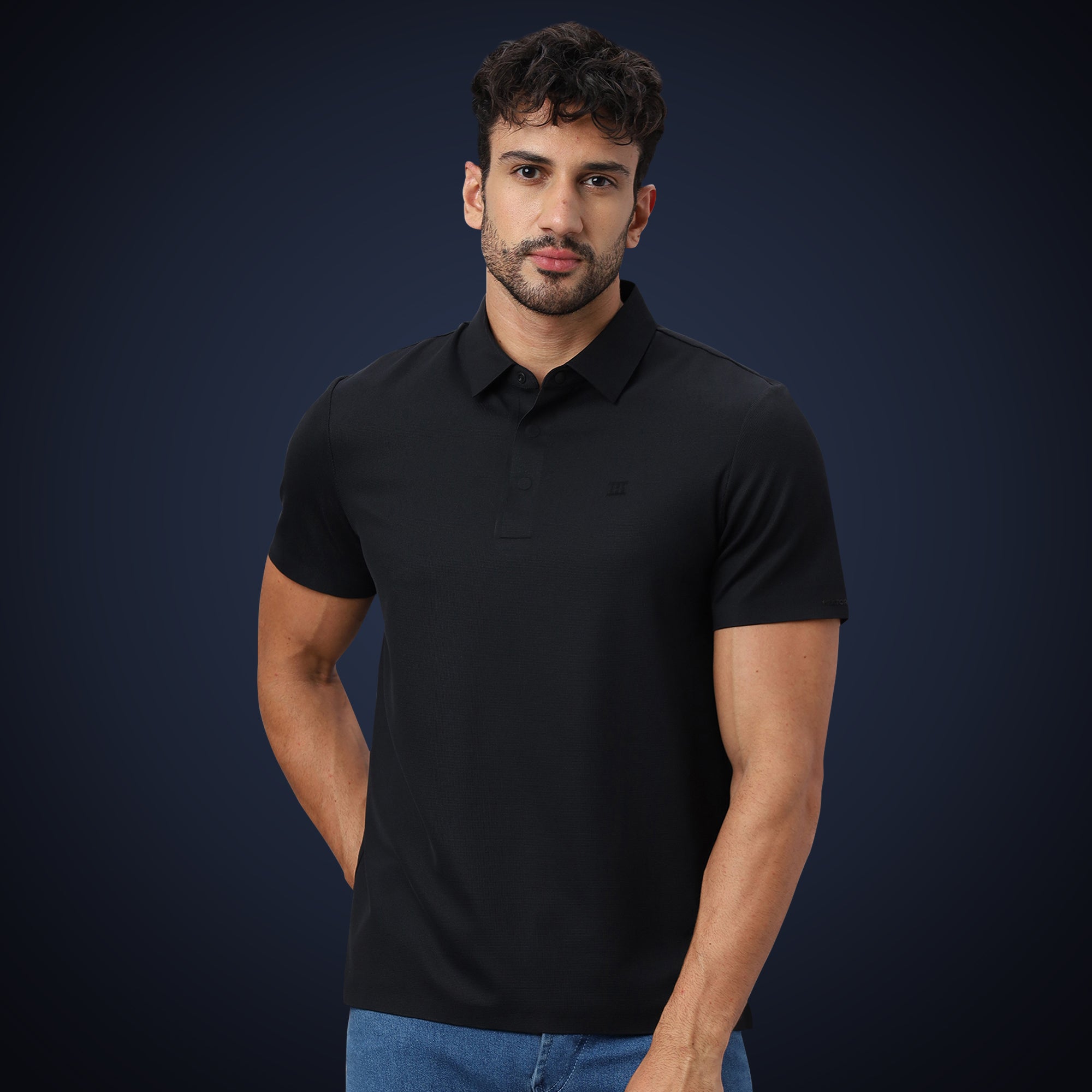 Hidden Button Polo - Bubble Checks