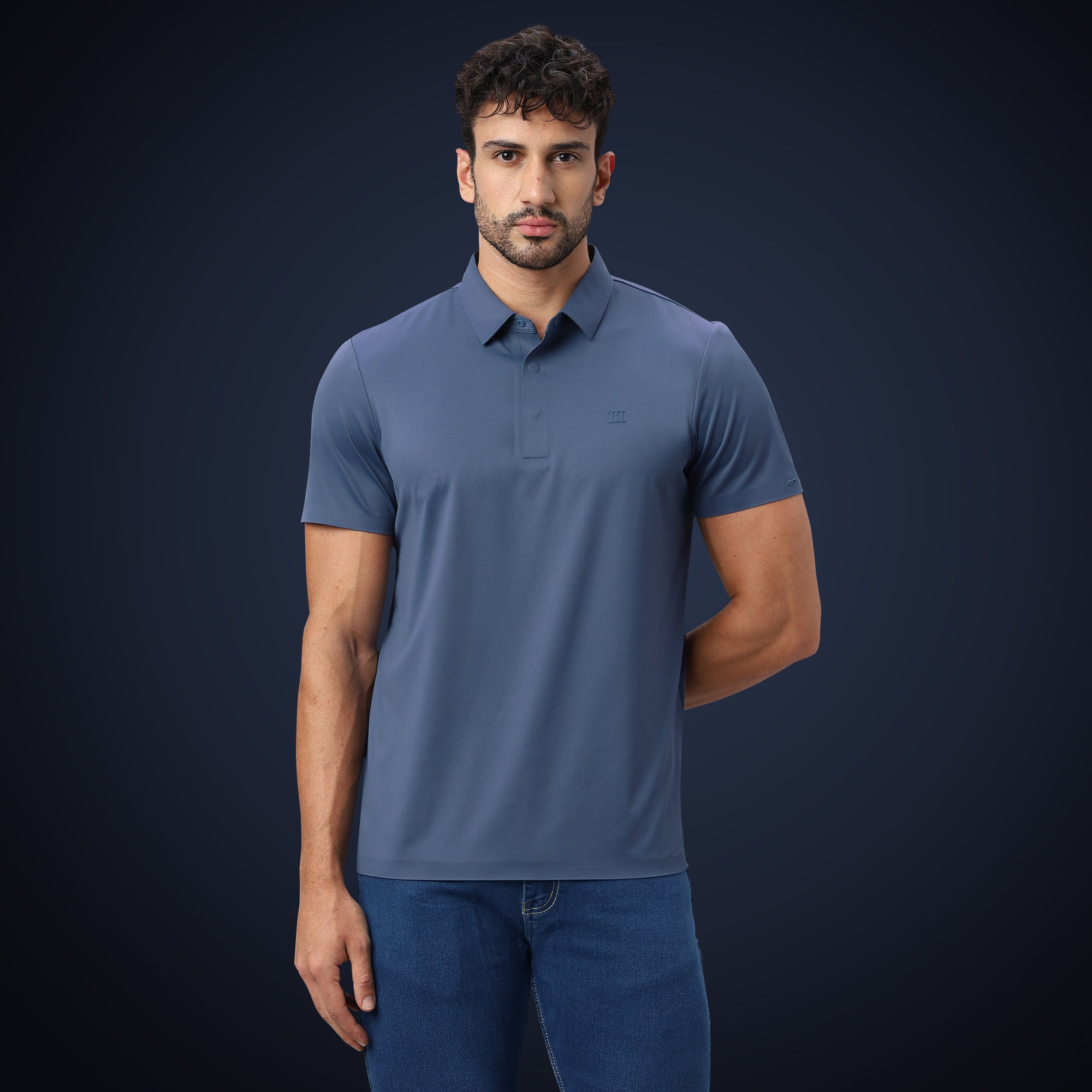 Hidden Button Polo - Twill
