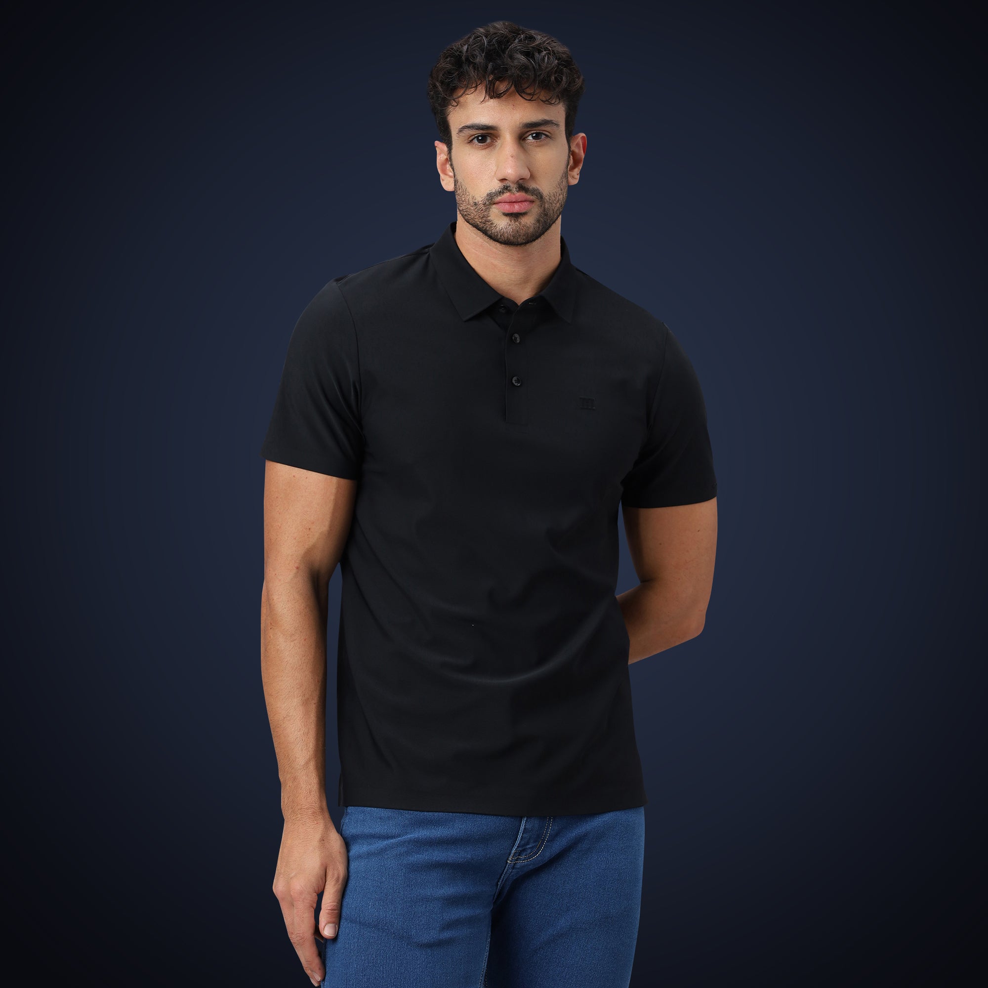 Open Button Polo - Pique