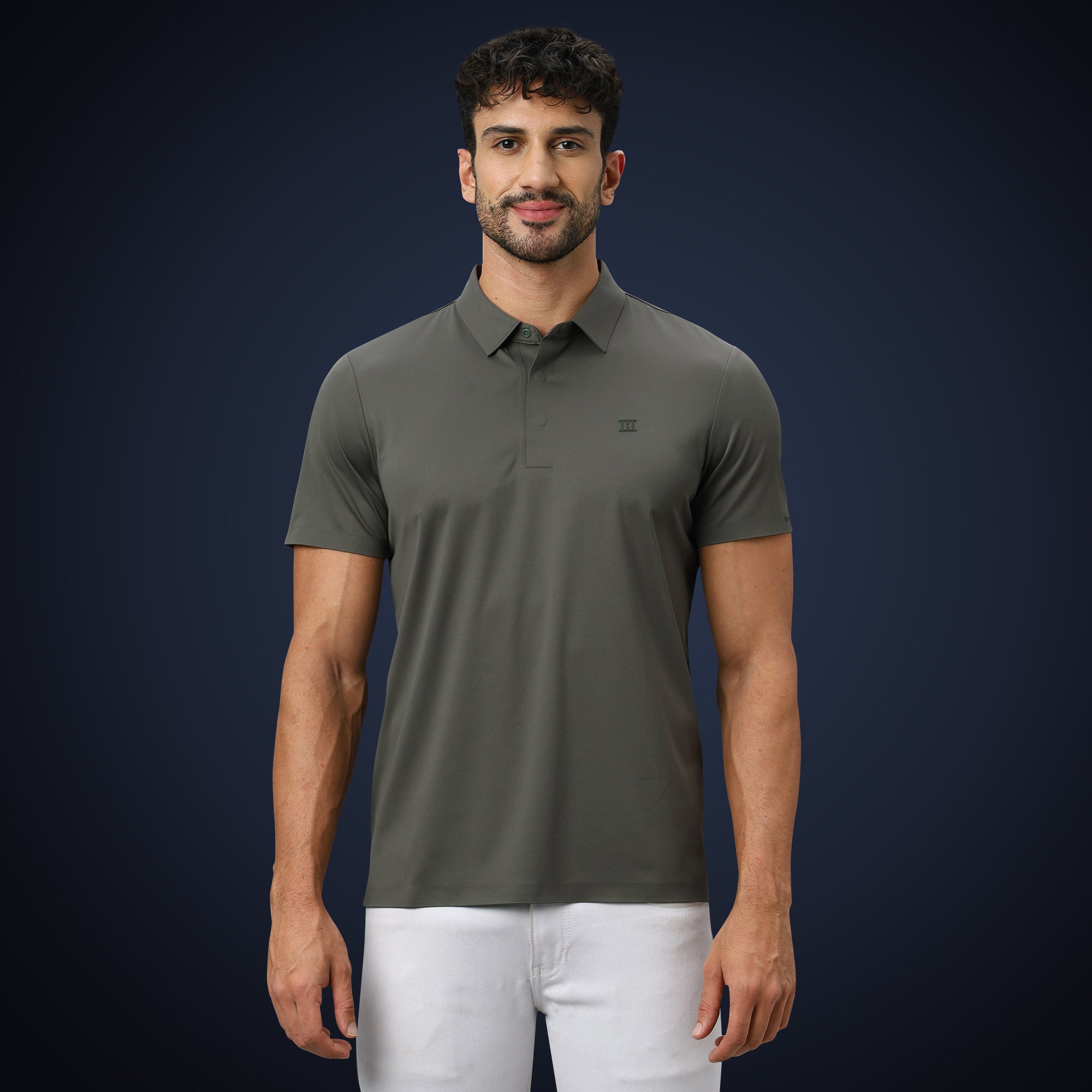 Hidden Button Polo - Twill