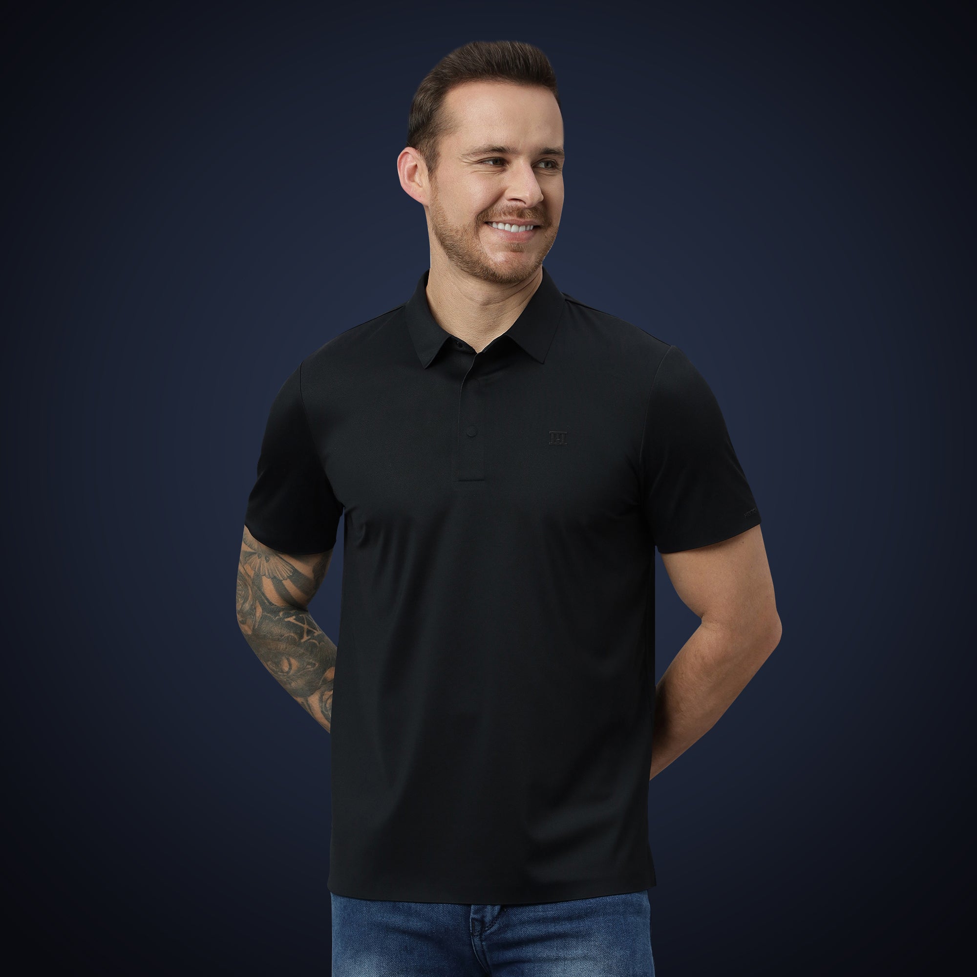 Hidden Button Polo - Twill