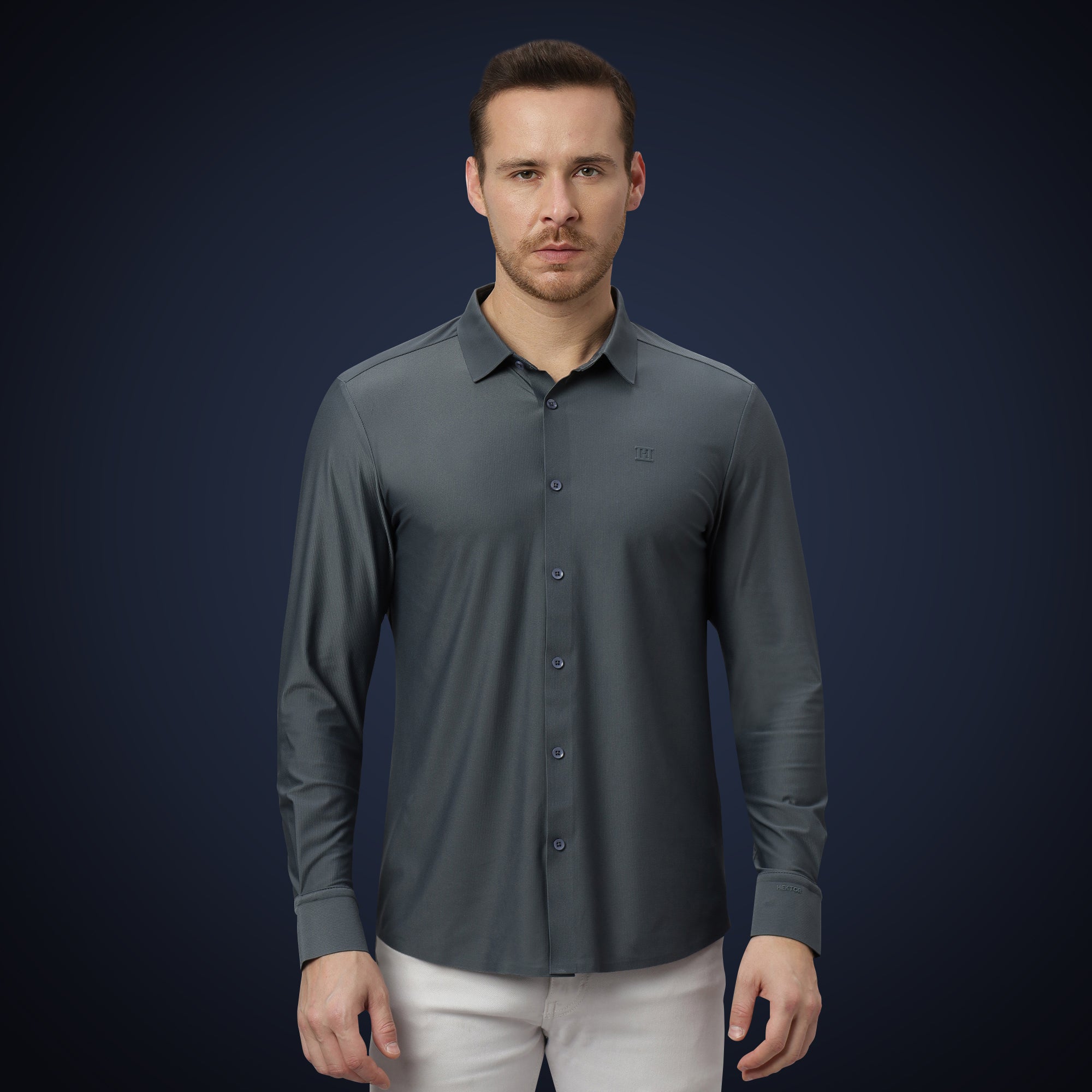 Open Button Shirt - Long Sleeve - Small Checks
