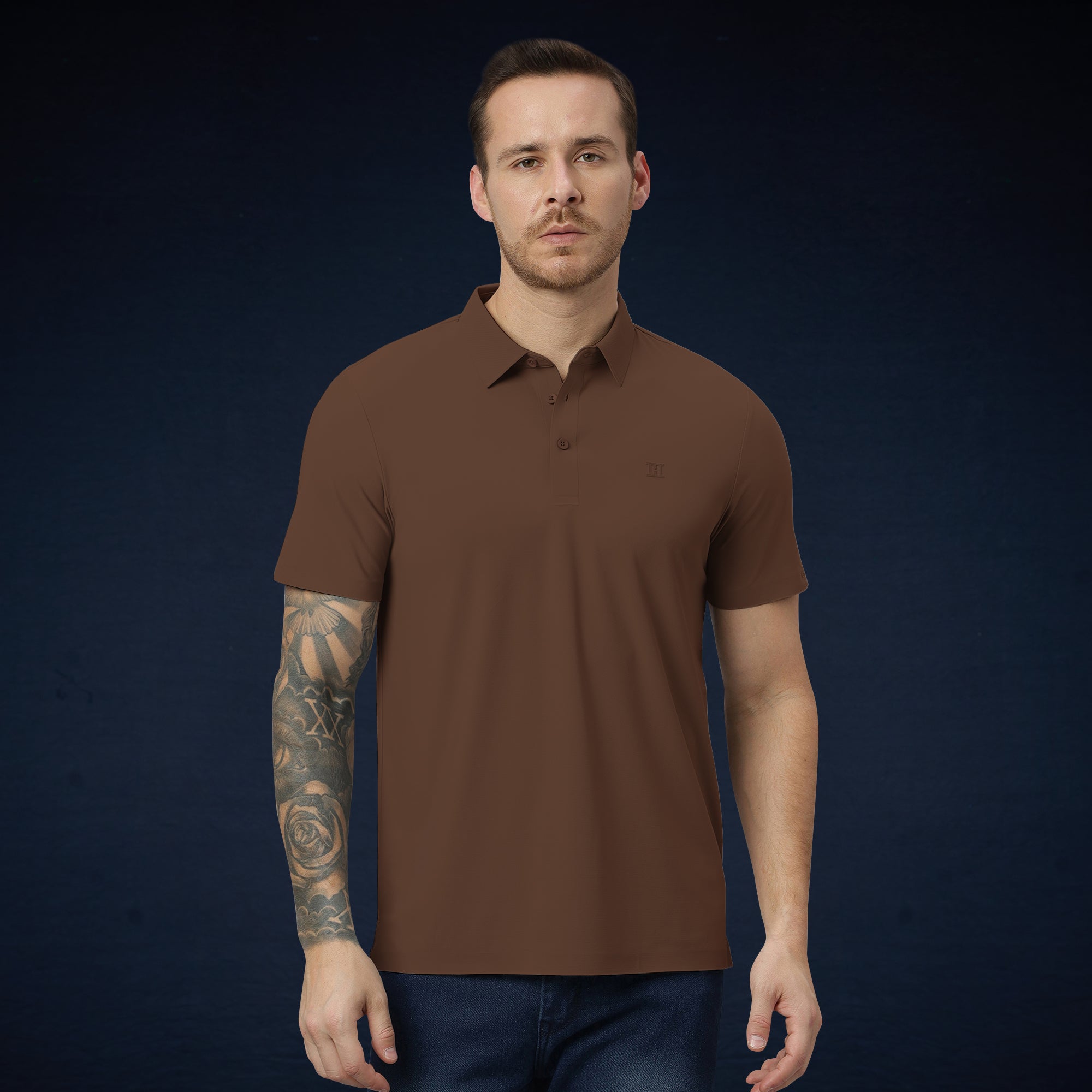 Open Button Polo - Pique