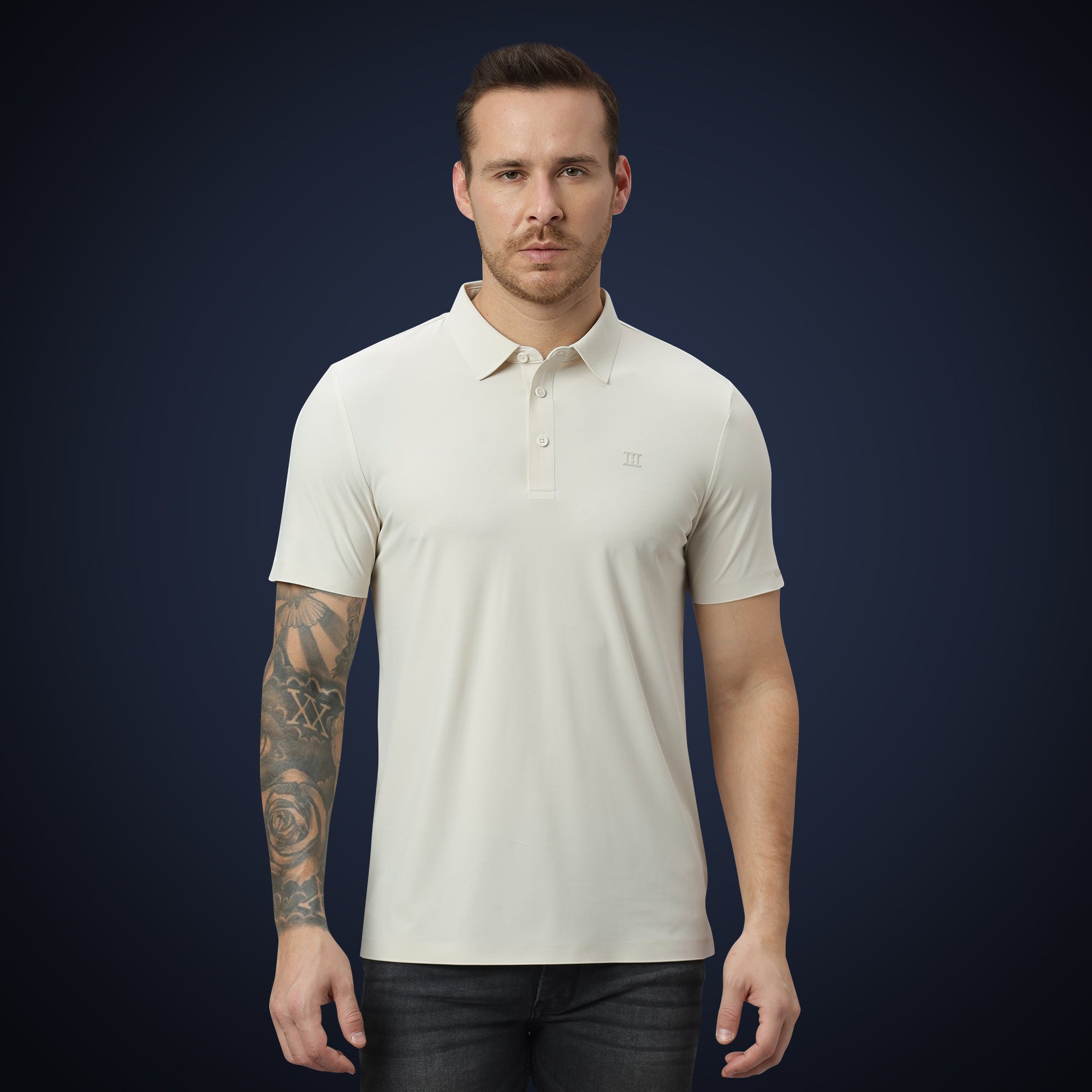 Open Button Polo - Pique