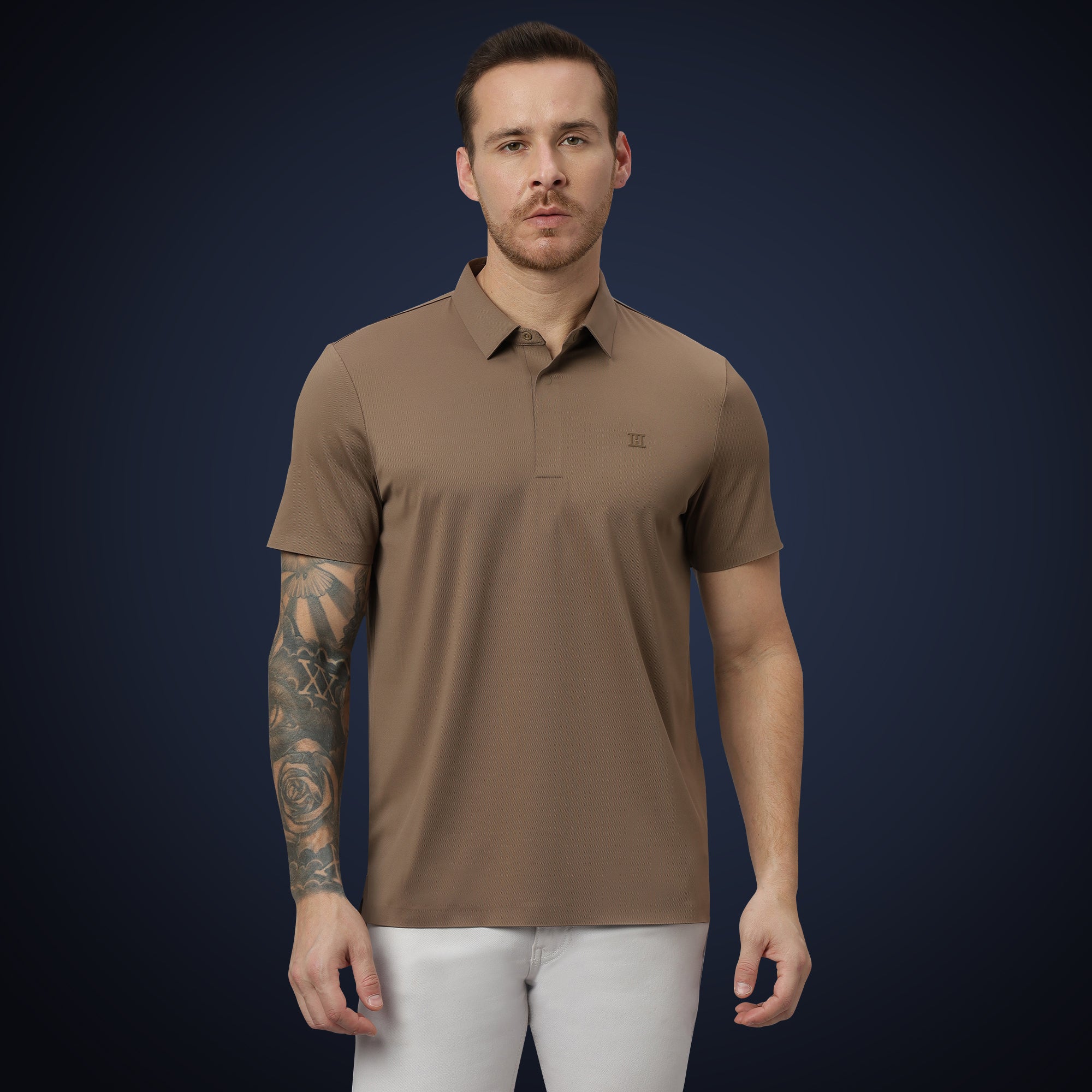 Hidden Button Polo - Twill