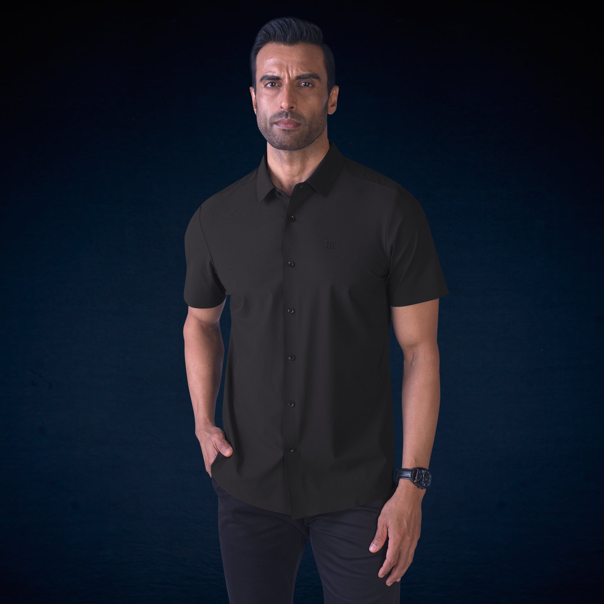 Open Button Shirt - Short Sleeve - Big Checks