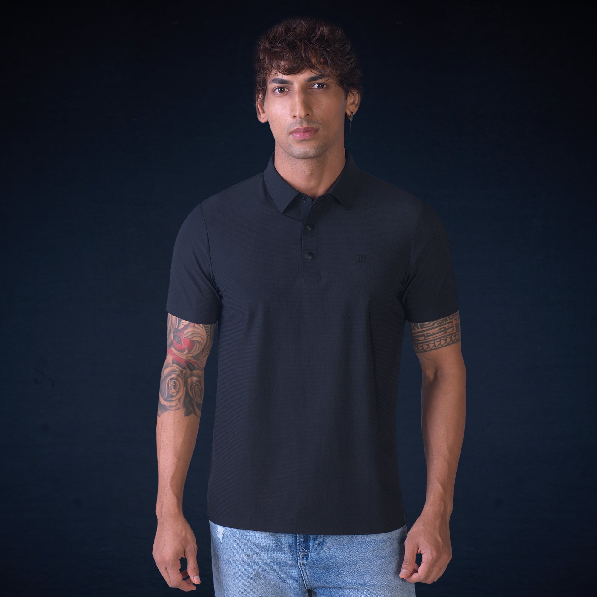 Snap Button Polo - Big Checks