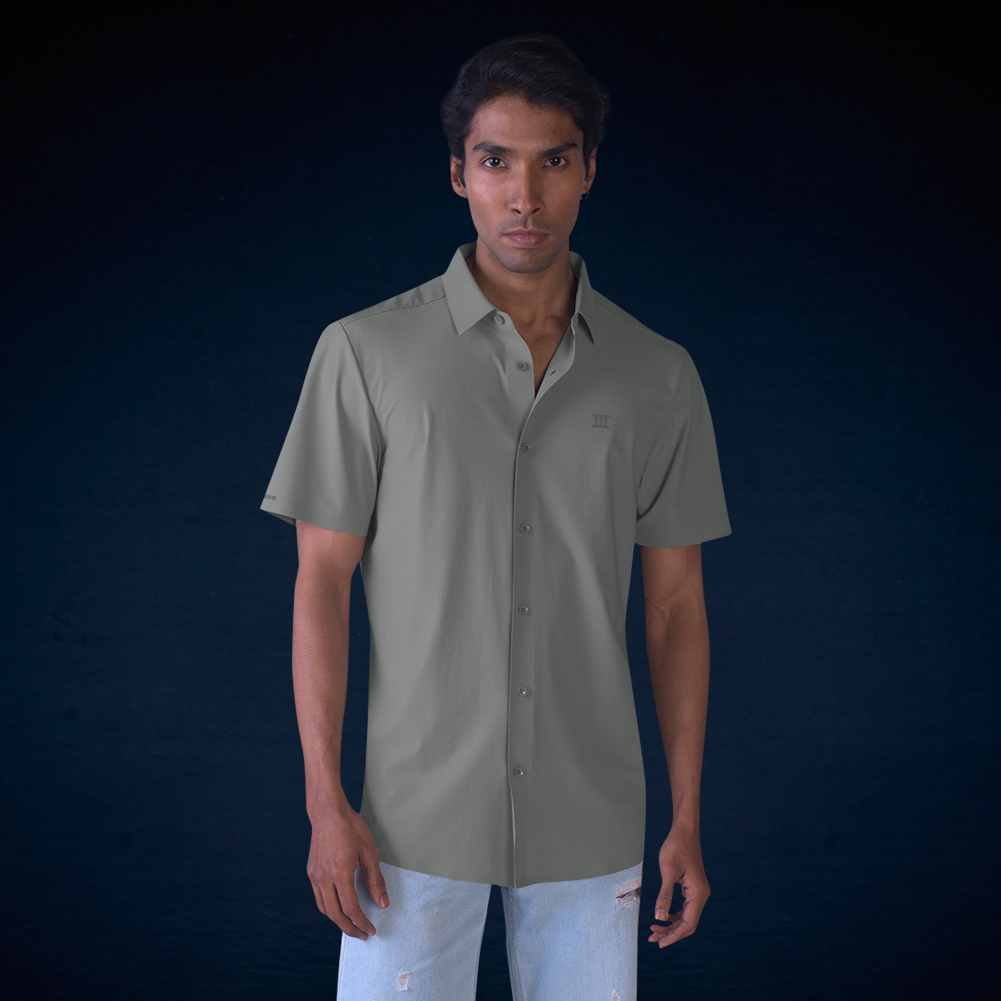 Open Button Shirt - Short Sleeve - Big Checks