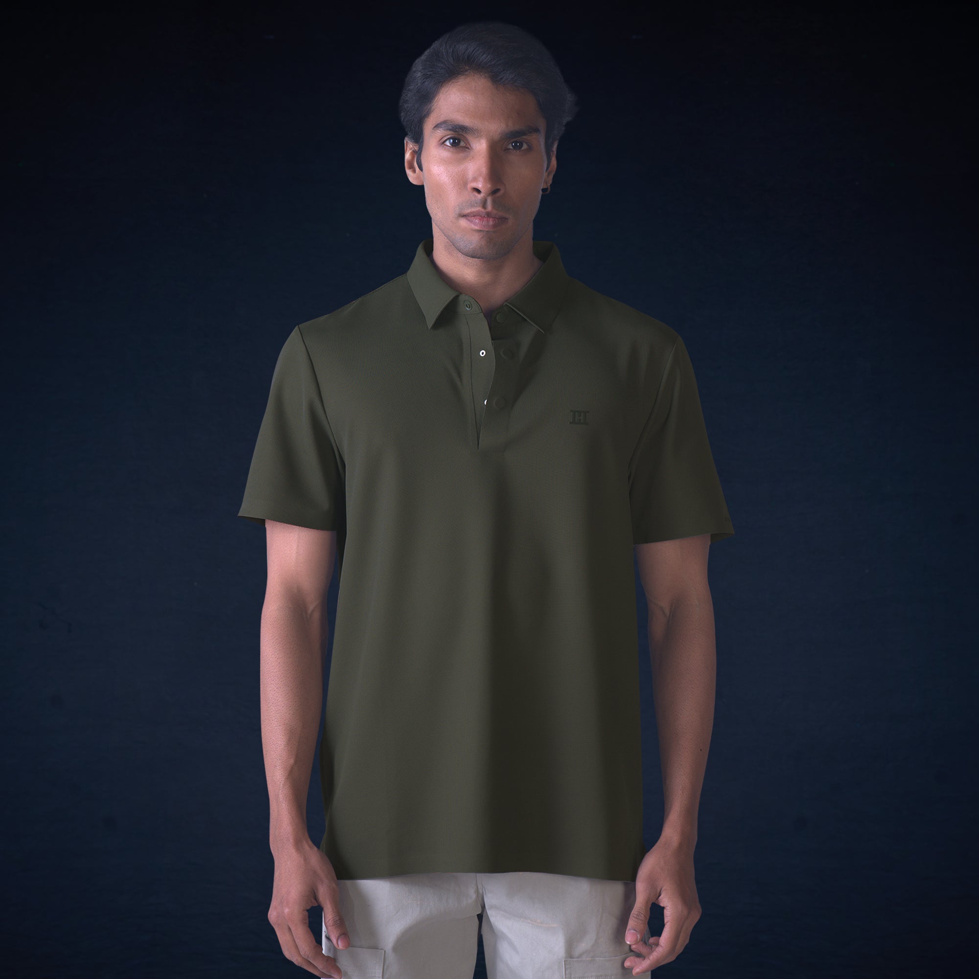 Hidden Button Polo - Bubble Checks