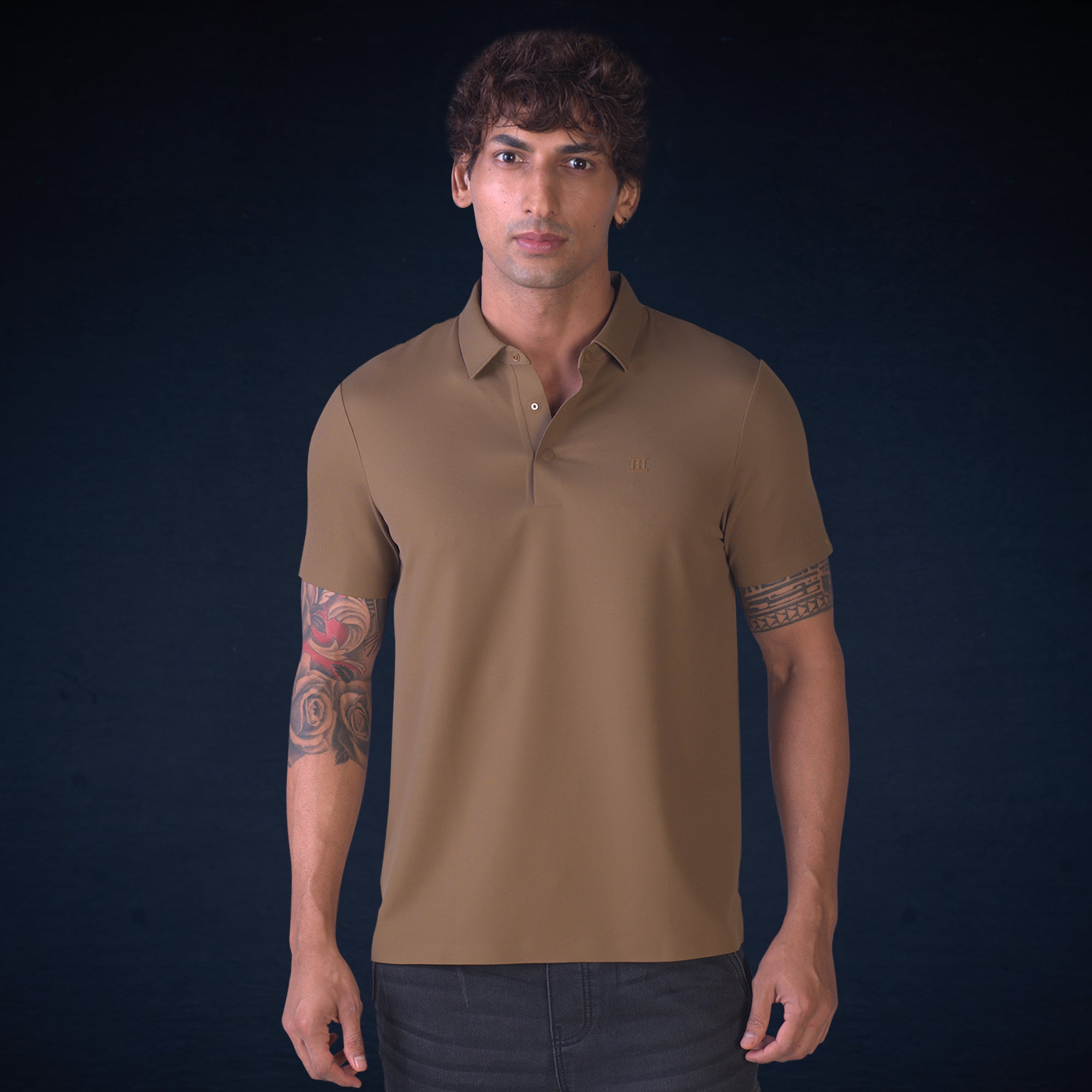 Hidden Button Polo - Bubble Checks