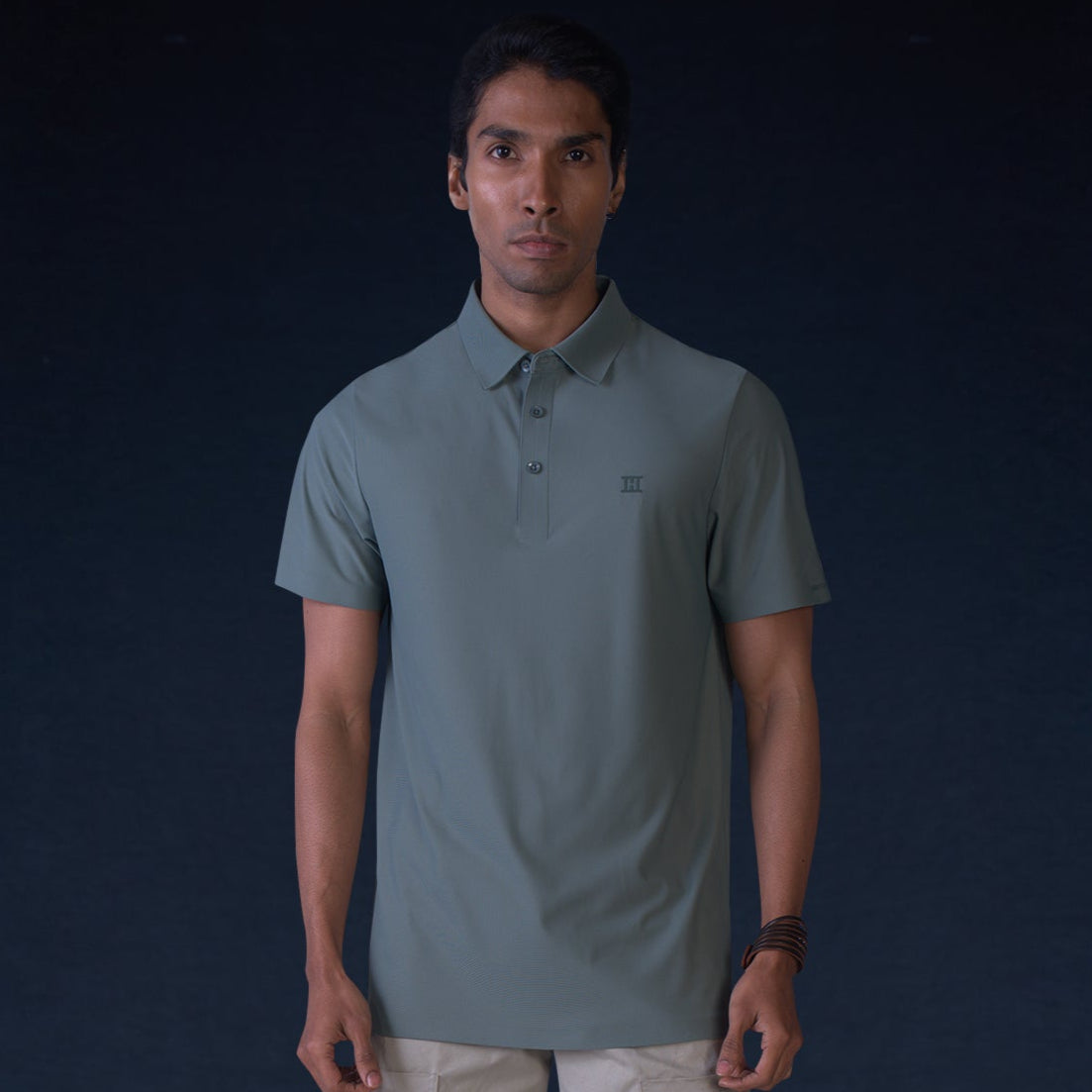 Open Button Polo - Pique