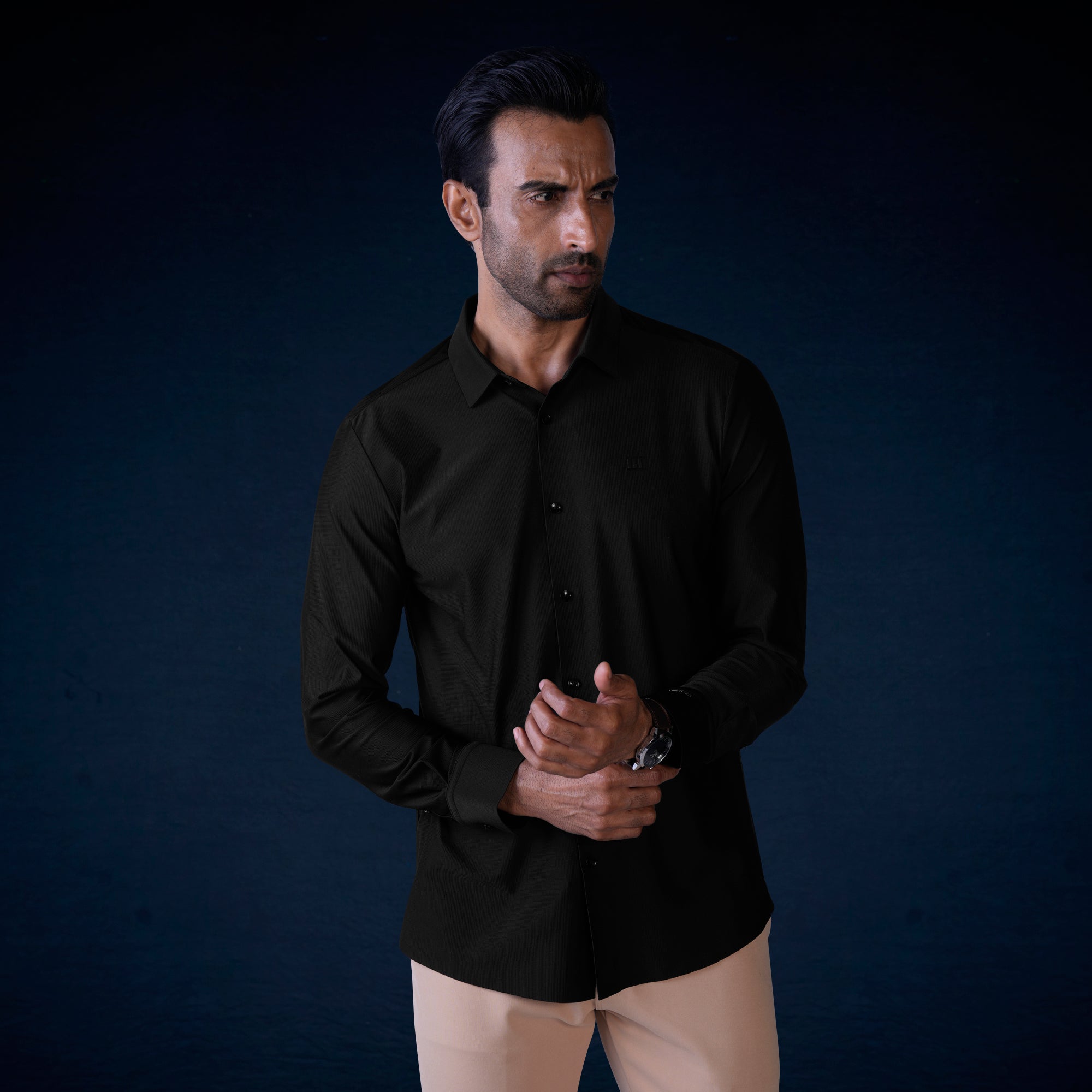 Open Button Shirt - Long Sleeve - Small Checks