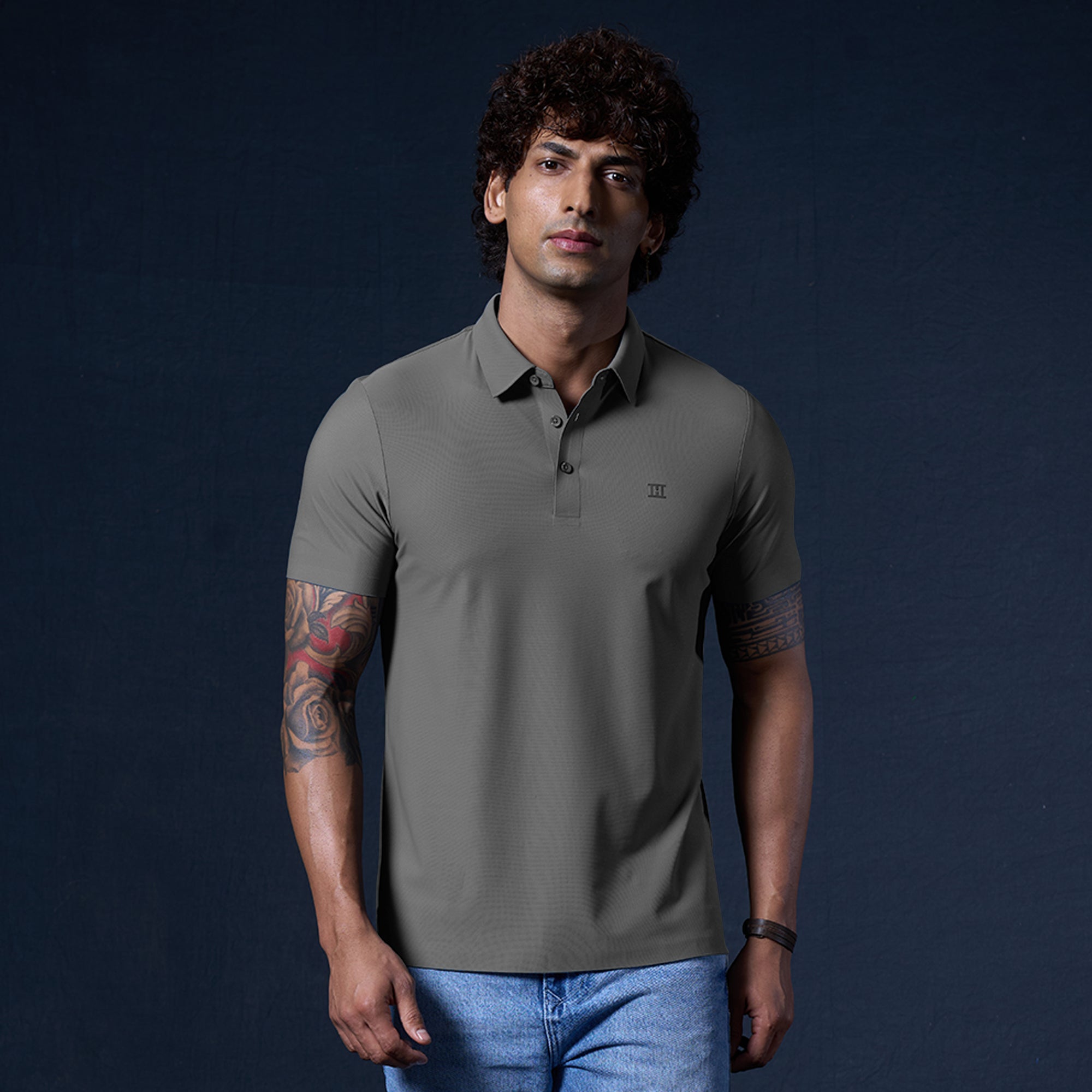 Open Button Polo - Pique