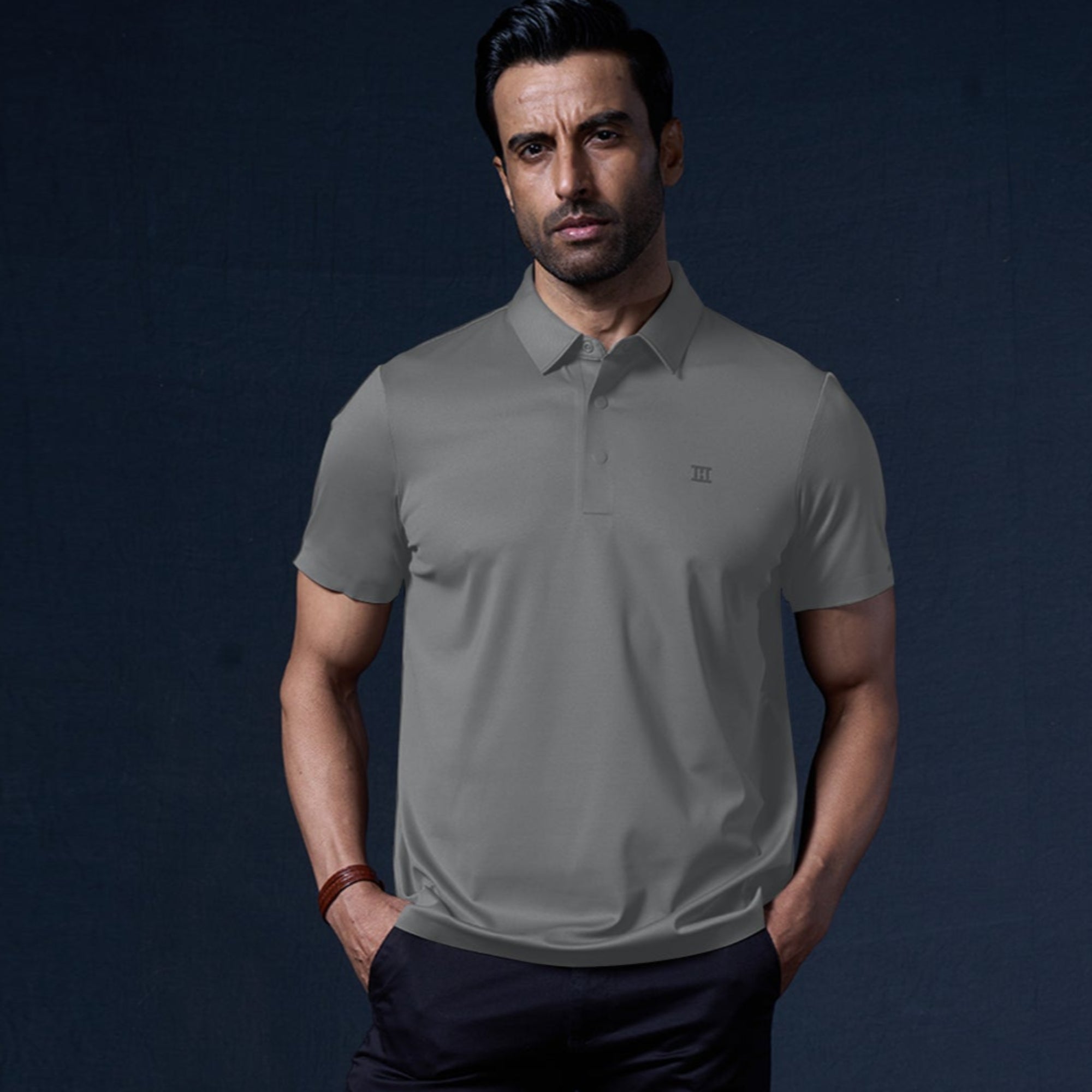Hidden Button Polo - Twill