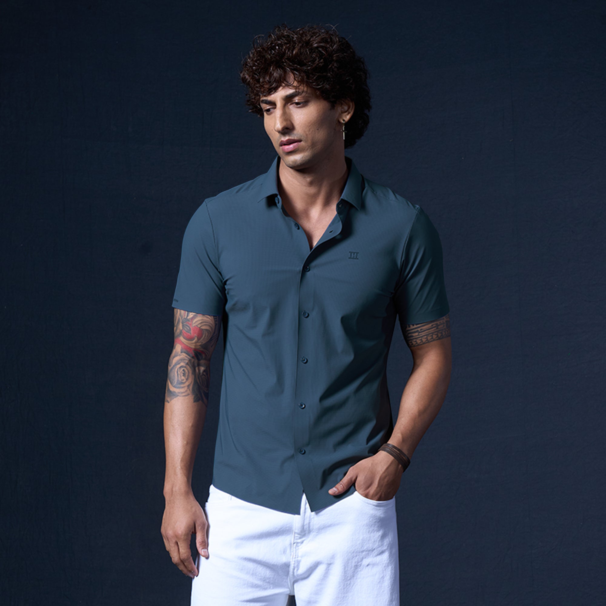 Open Button Shirt - Short Sleeve - Big Checks
