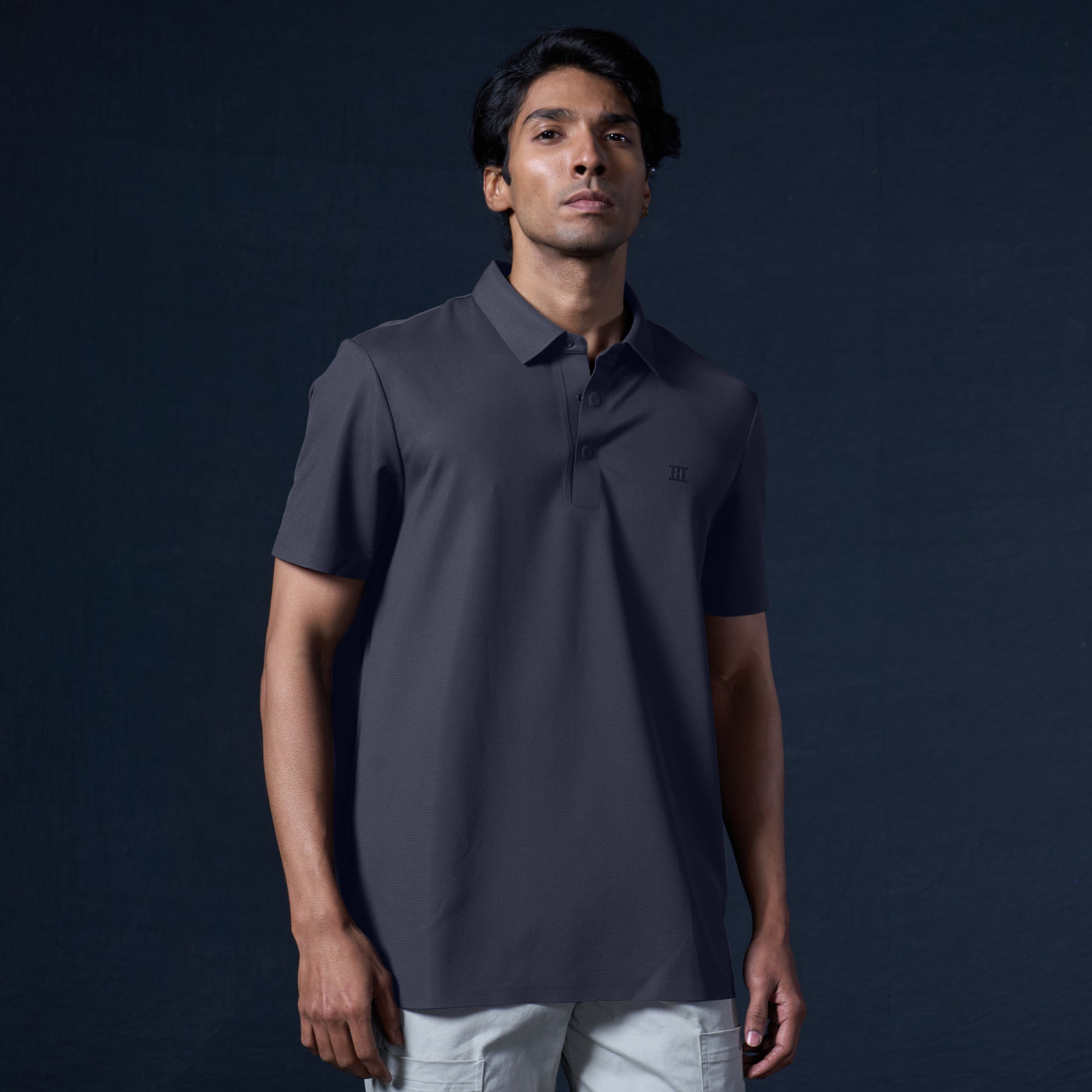 Hidden Button Polo - Bubble Checks
