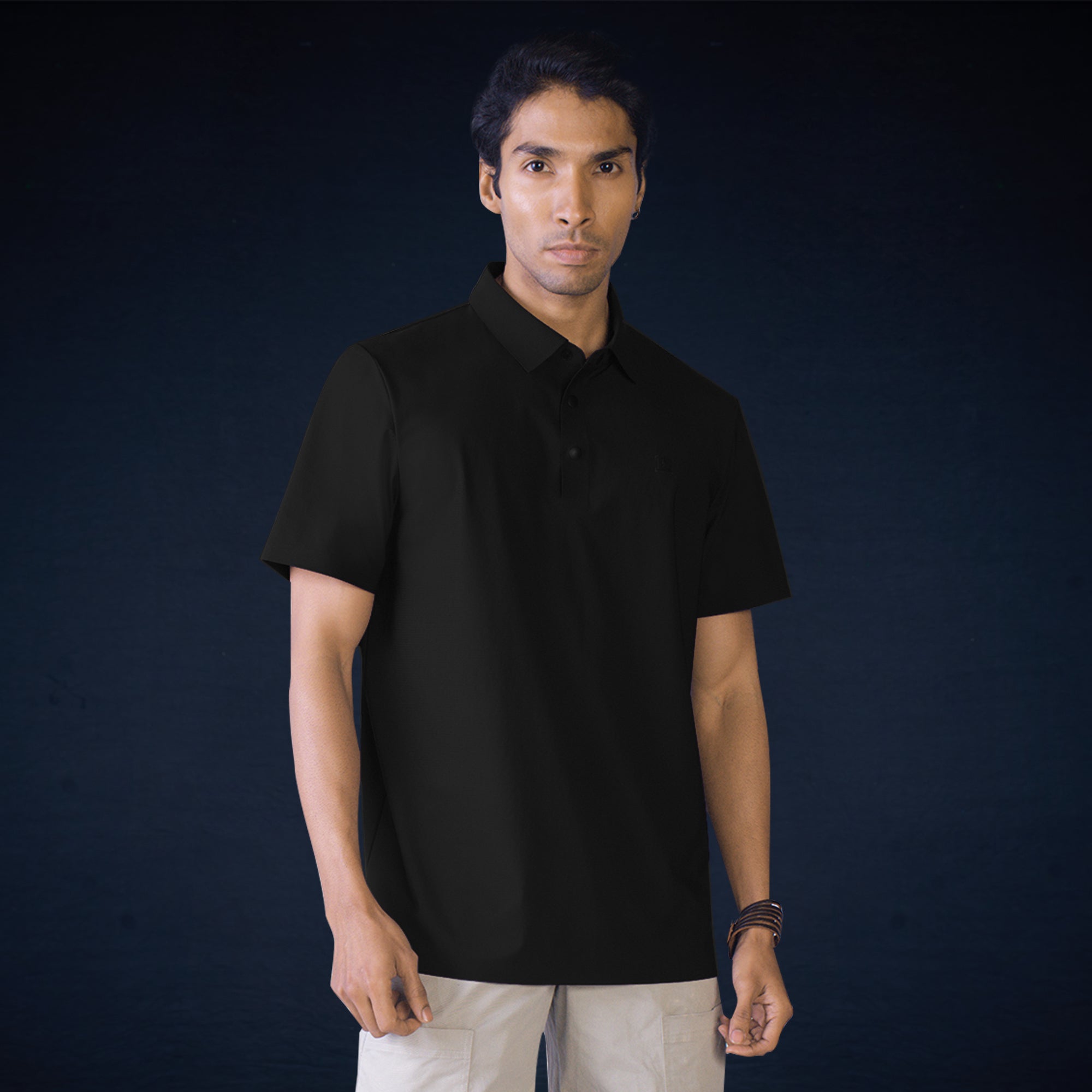 Snap Button Polo - Big Checks
