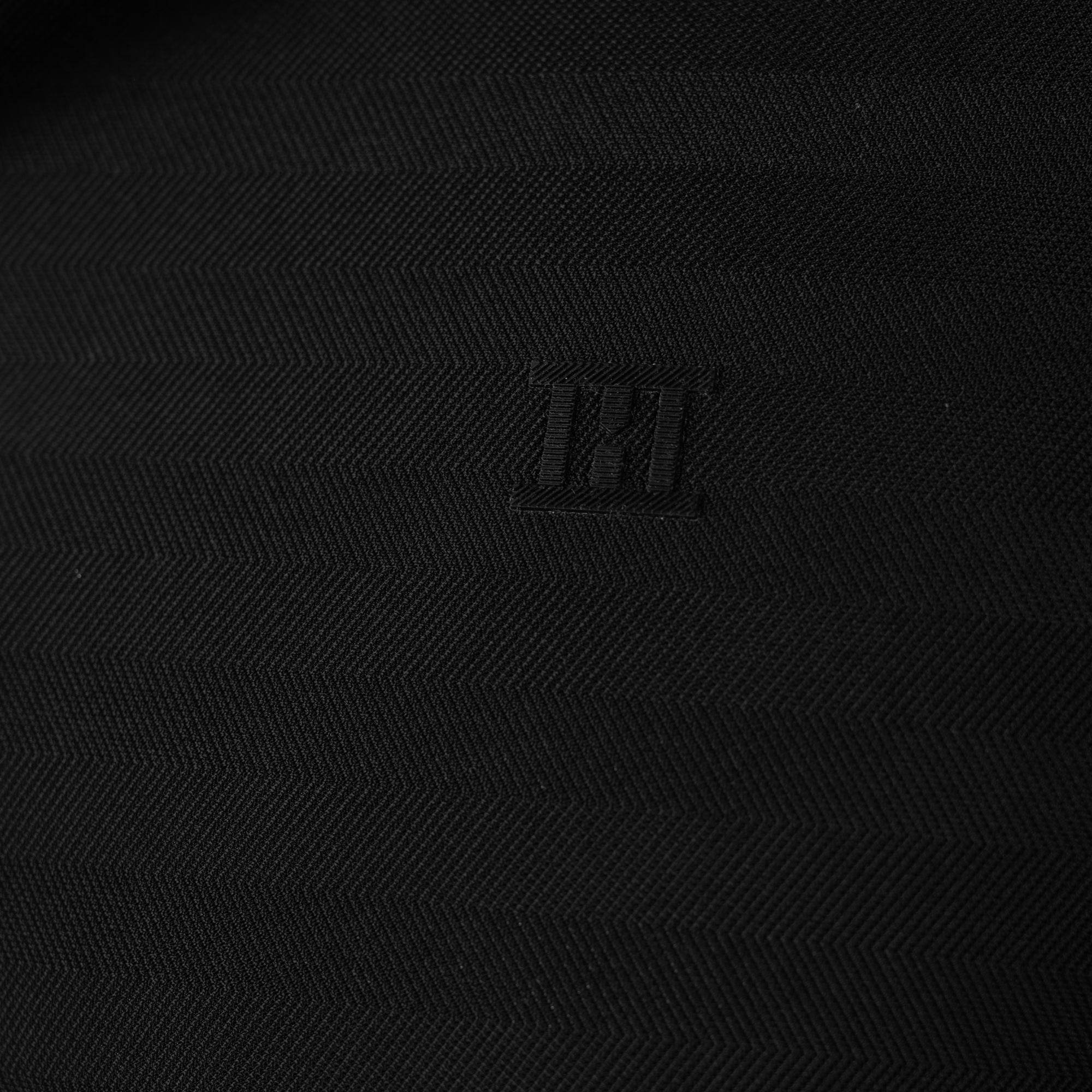 Hektor -Premium-Bonded- Hidden Button Polo - Herring Bone T Shirt -Mens