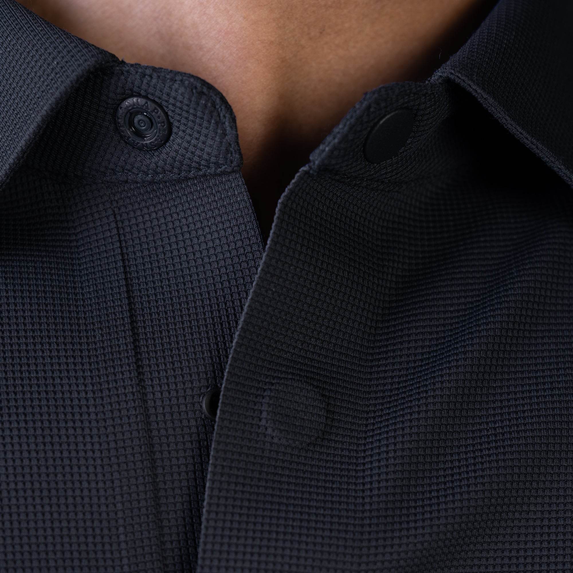 Hektor -Premium-Bonded- Hidden Button Polo - Bubble Checks T Shirt -Mens