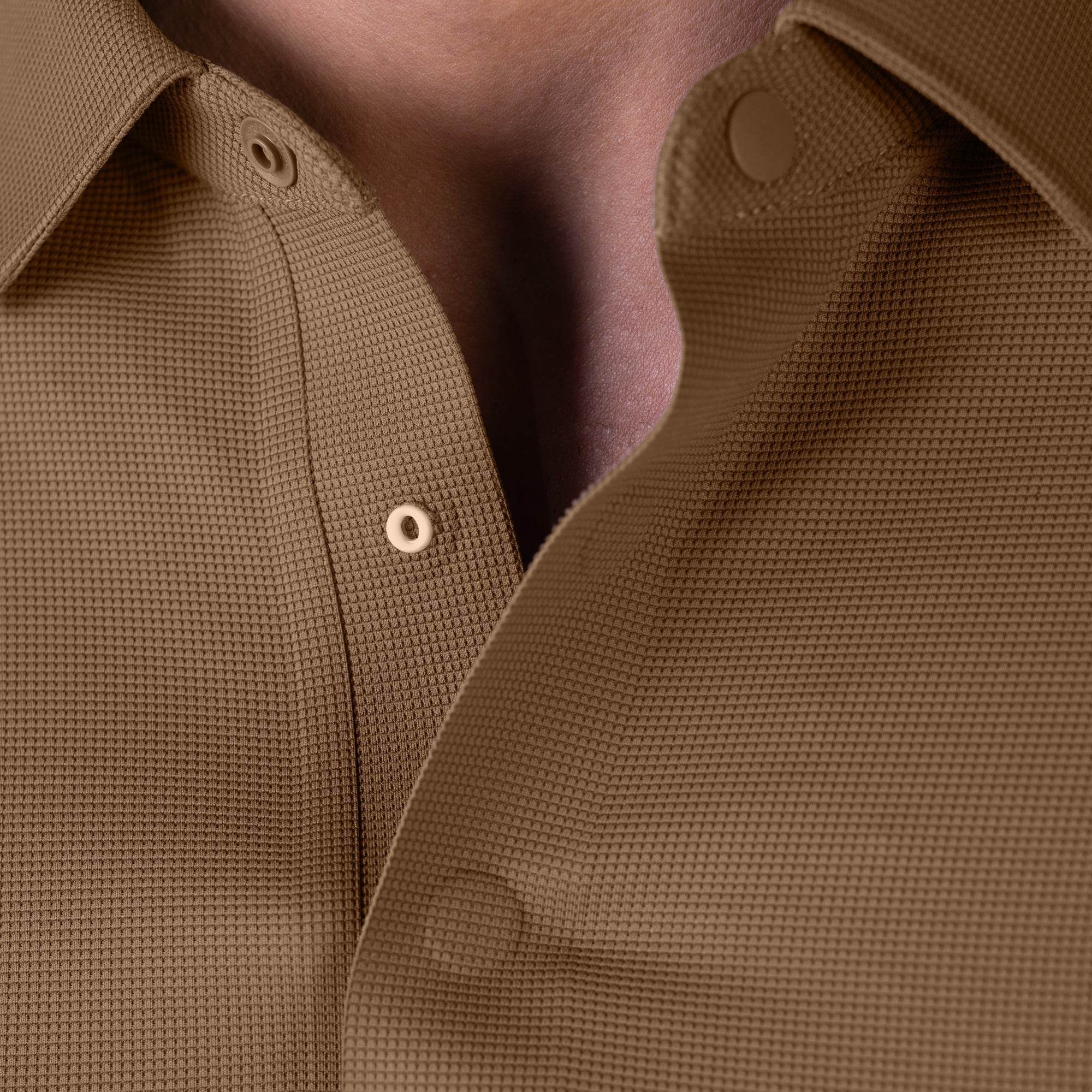 Hektor -Premium-Bonded- Hidden Button Polo - Bubble Checks T Shirt -Mens