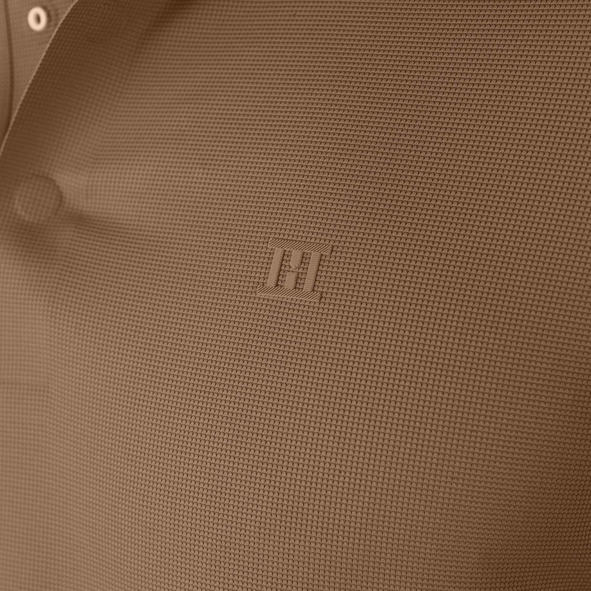 Hektor -Premium-Bonded- Hidden Button Polo - Bubble Checks T Shirt -Mens