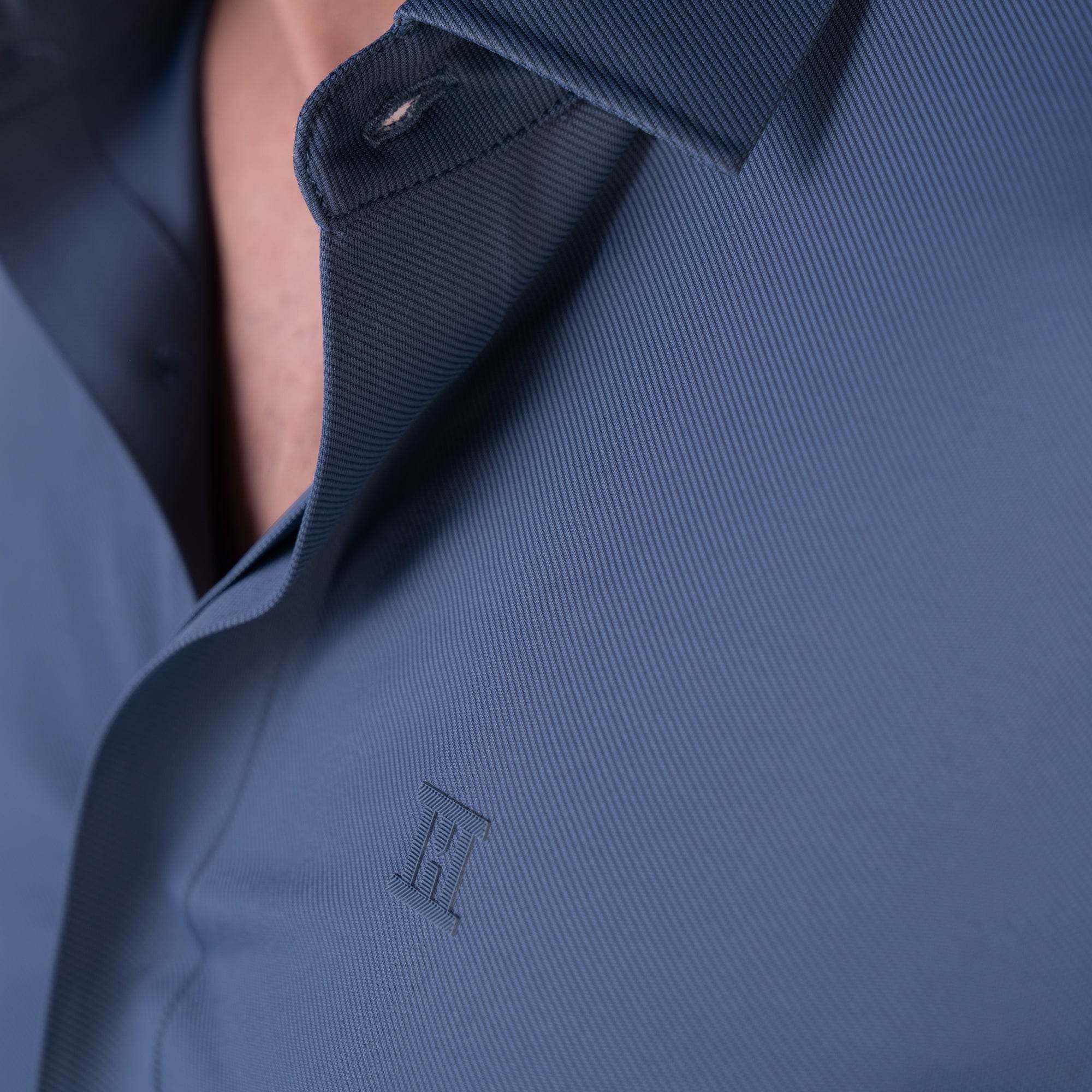 Hektor -Premium-Bonded- Hidden Button Shirt - Long Sleeve - Twill -Mens