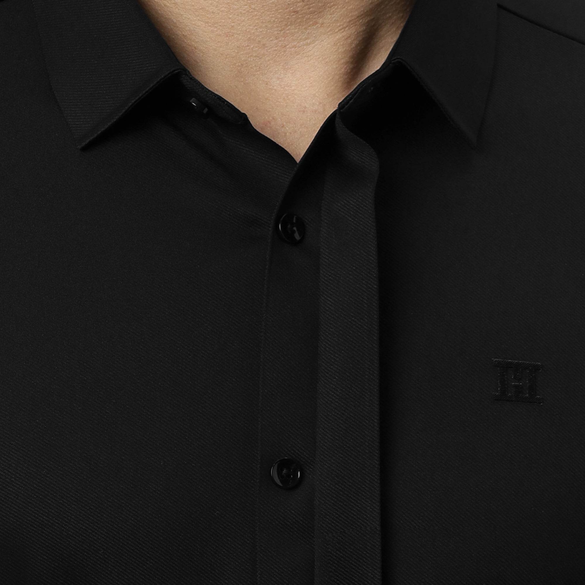 Hektor -Premium-Bonded- Hidden Button Shirt - Long Sleeve - Twill -Mens