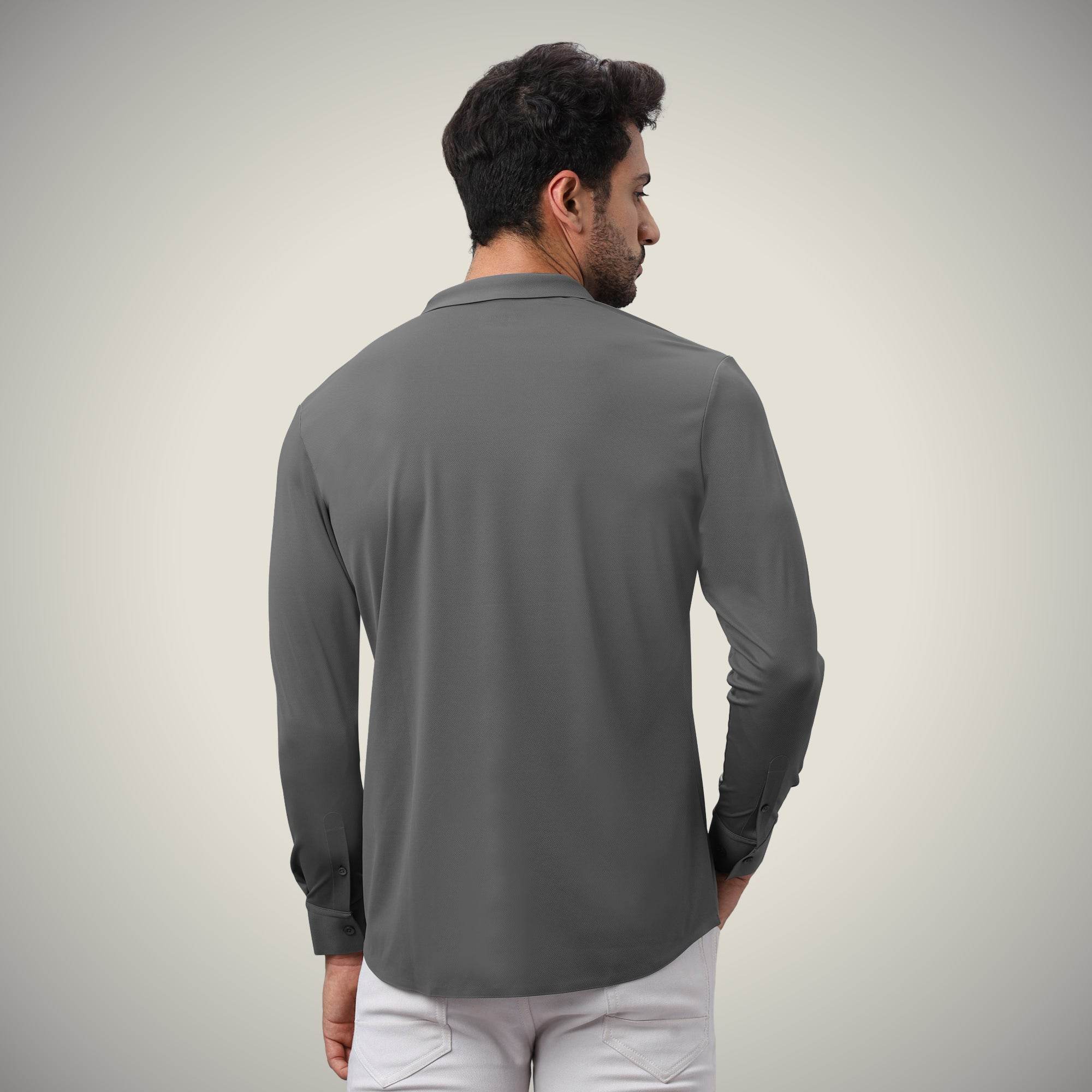 Hektor -Premium-Bonded- Hidden Button Shirt - Long Sleeve - Twill -Mens