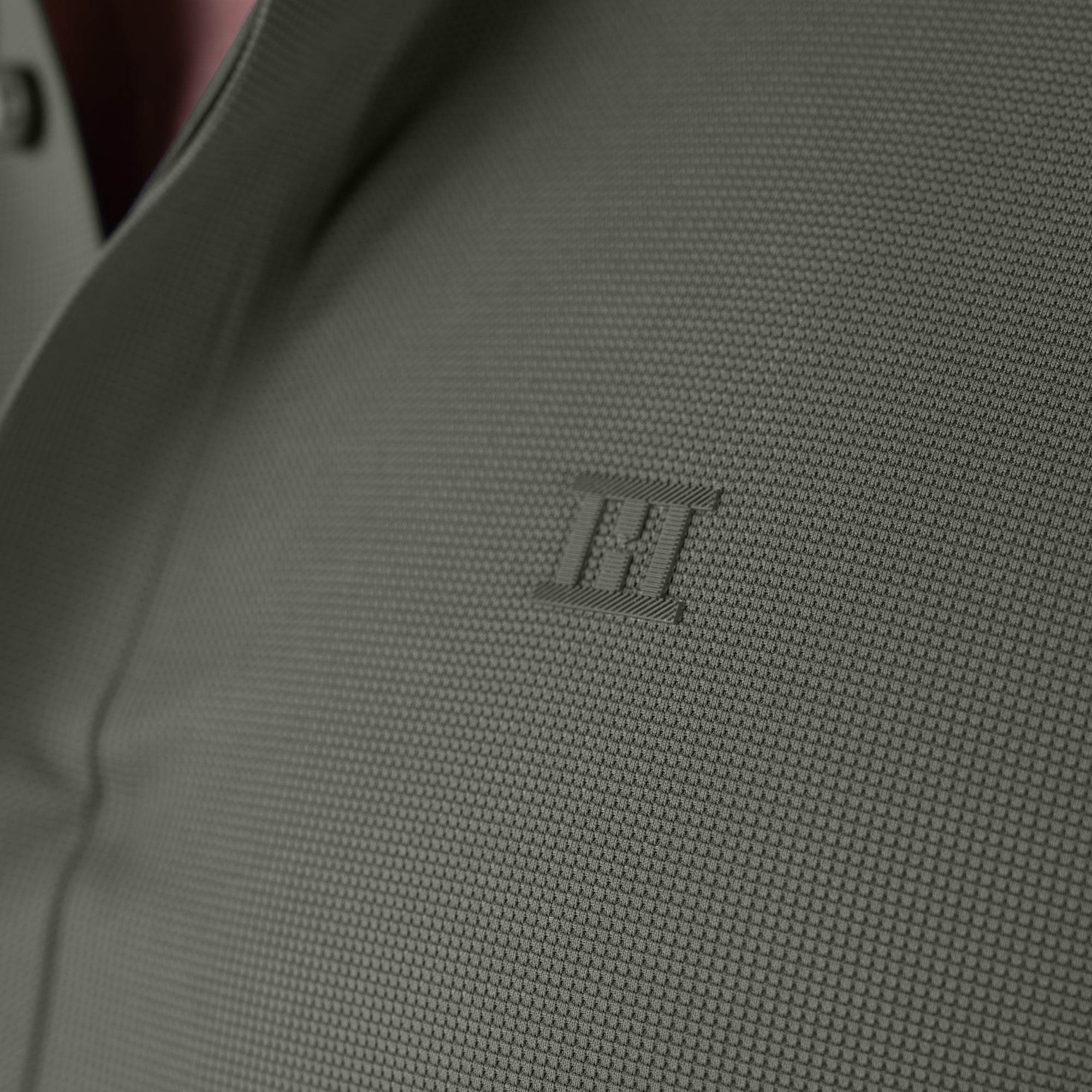 Hektor -Premium-Bonded- Hidden Button Shirt - Long Sleeve - Bubble Checks -Mens