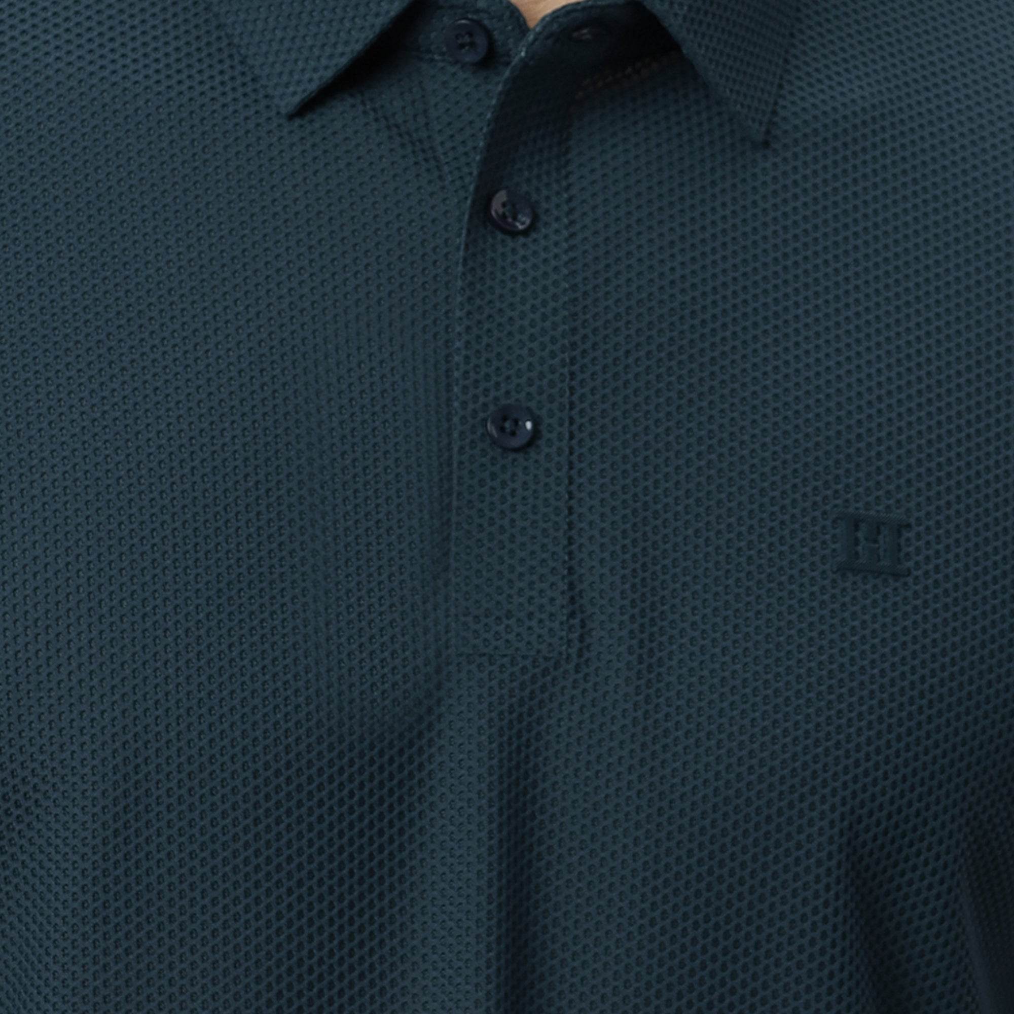 Hektor -Premium-Bonded- Open Button Polo - Bubble Jacquard -Mens