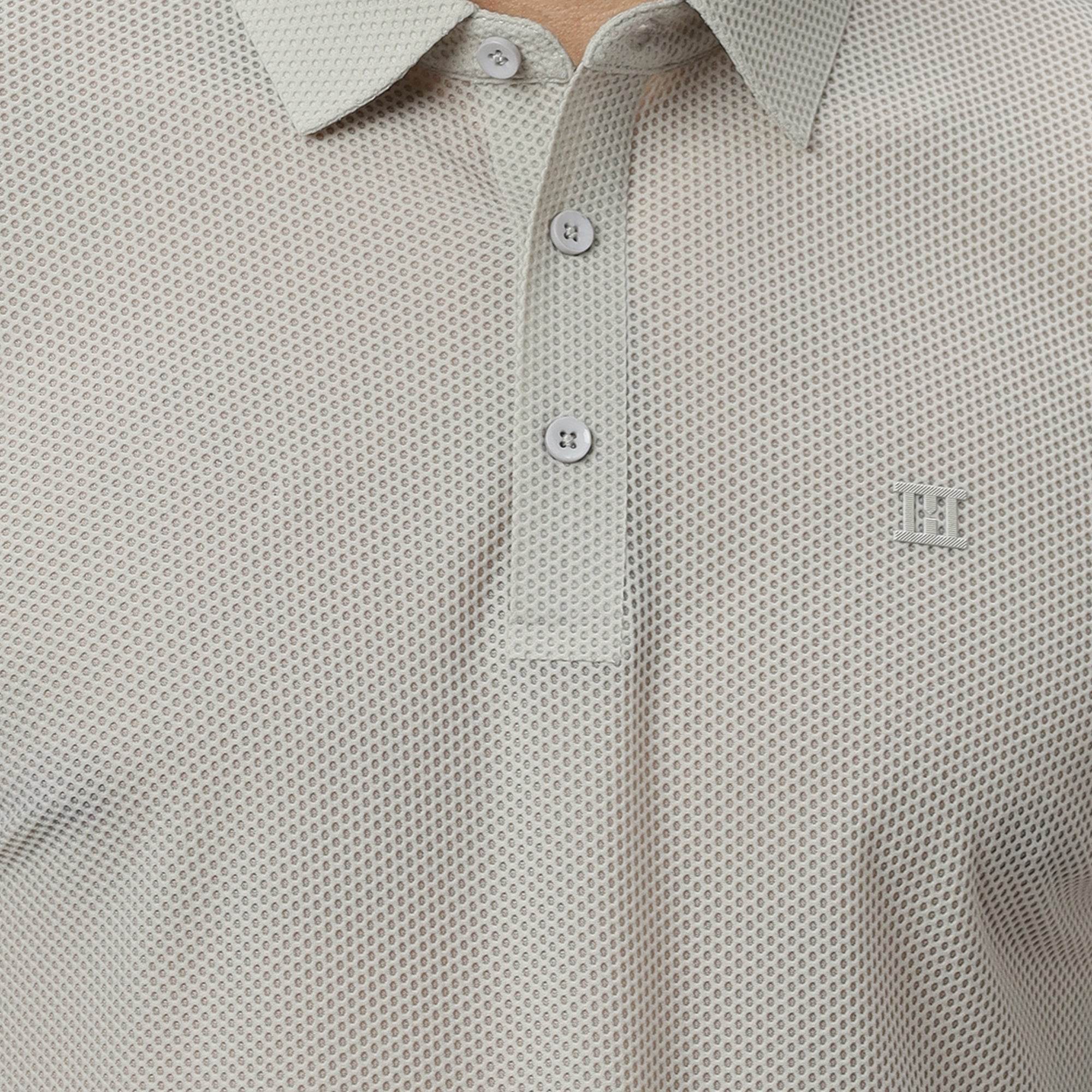 Hektor -Premium-Bonded- Open Button Polo - Bubble Jacquard -Mens
