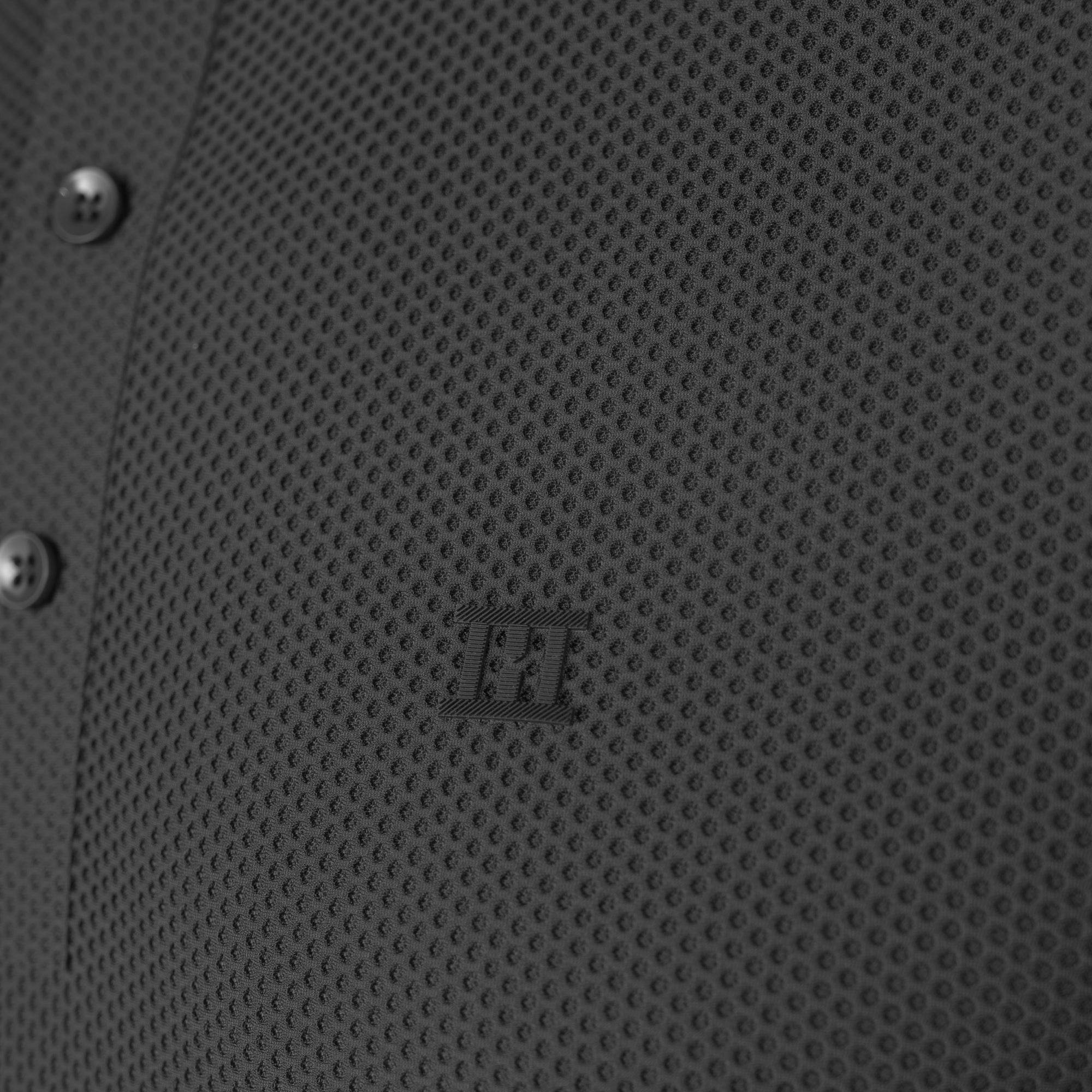Hektor -Premium-Bonded- Open Button Polo - Bubble Jacquard -Mens