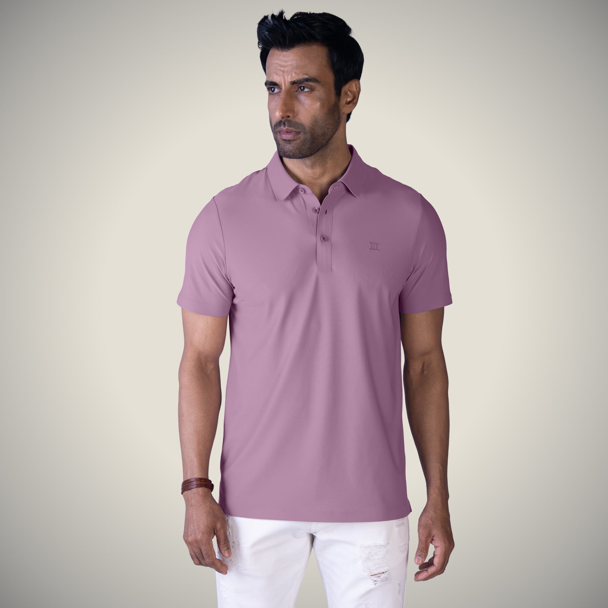 Open Button Polo - Pique T Shirt