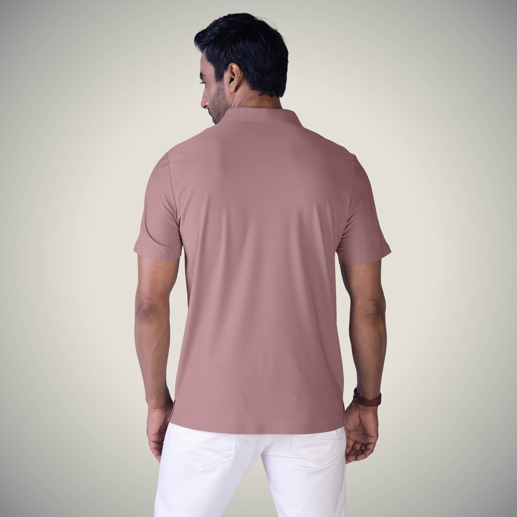 Hektor -Premium-Bonded- Open Button Polo - Pique T Shirt -Mens