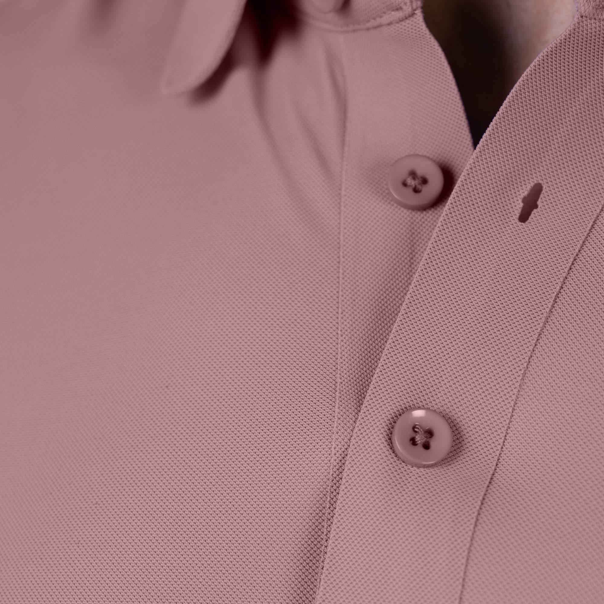 Hektor -Premium-Bonded- Open Button Polo - Pique T Shirt -Mens