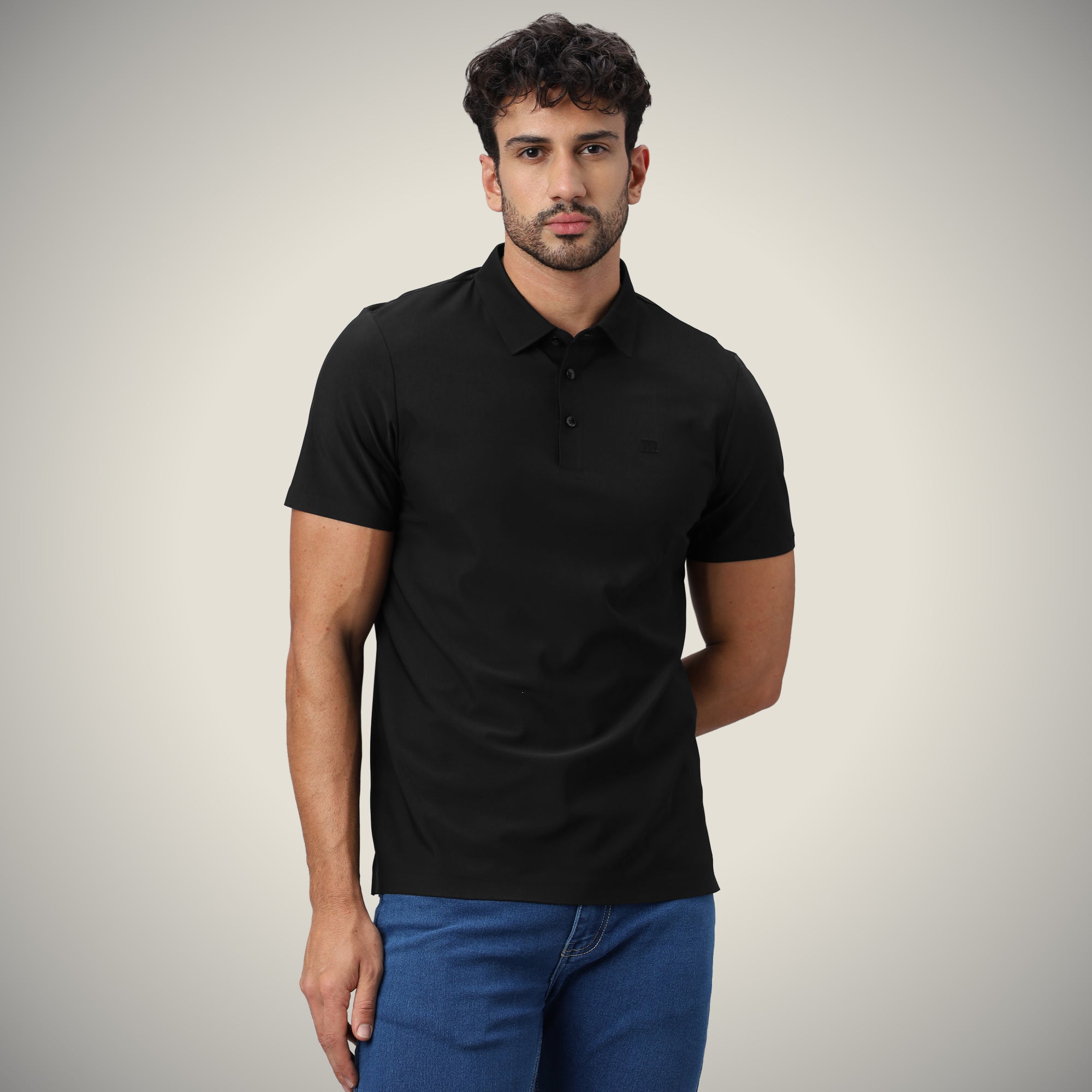 Open Button Polo - Pique T Shirt