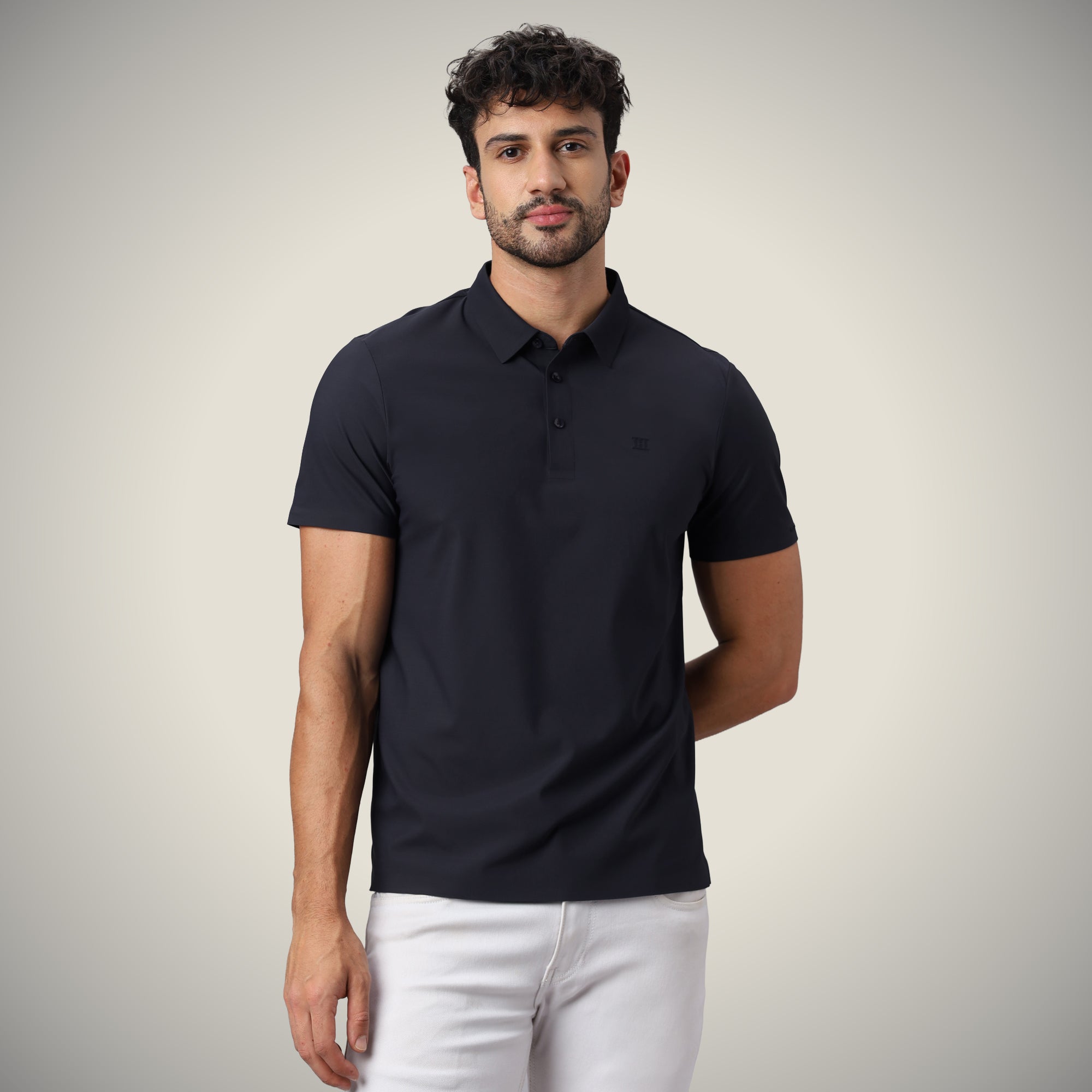 Open Button Polo - Pique T Shirt