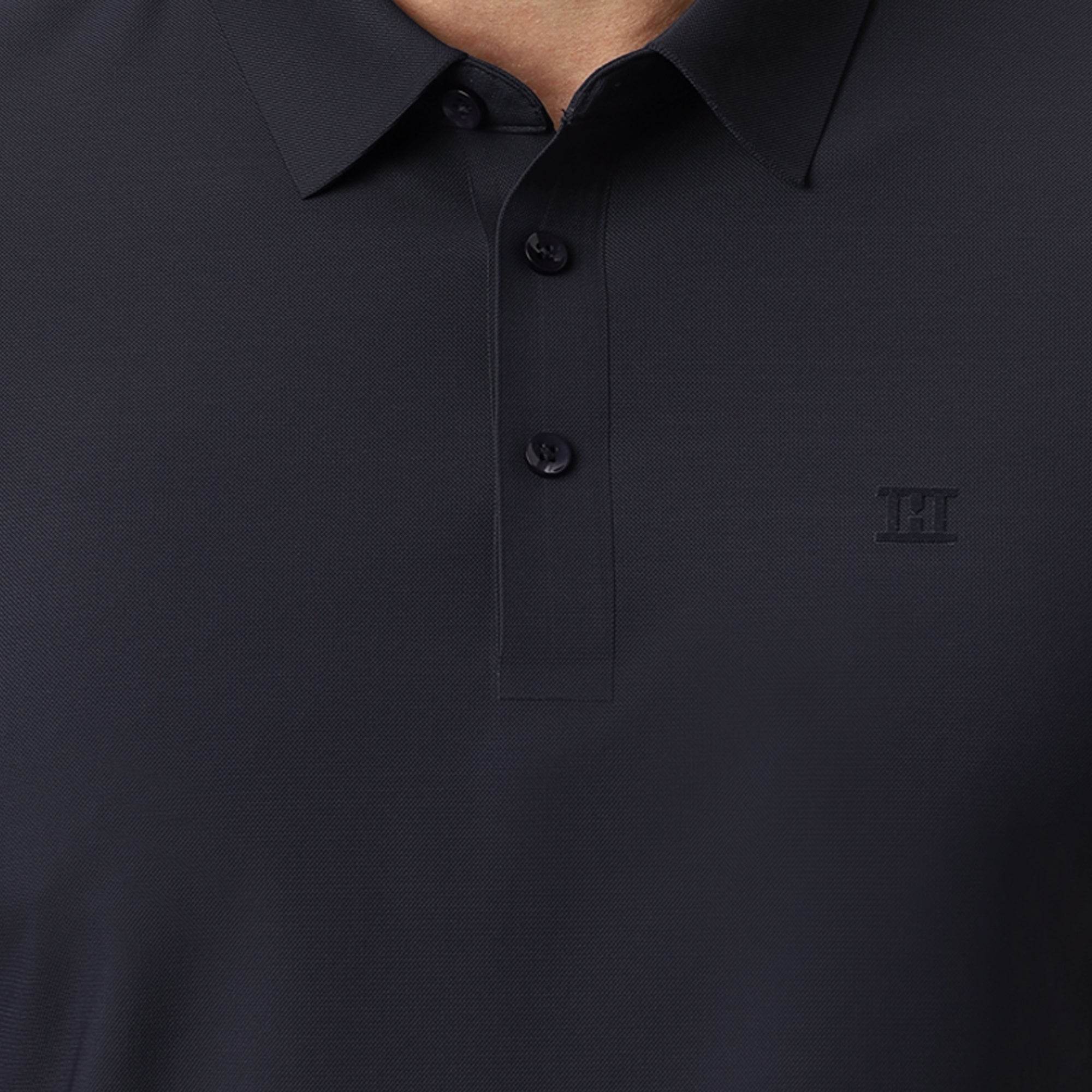 Hektor -Premium-Bonded- Open Button Polo - Pique T Shirt -Mens