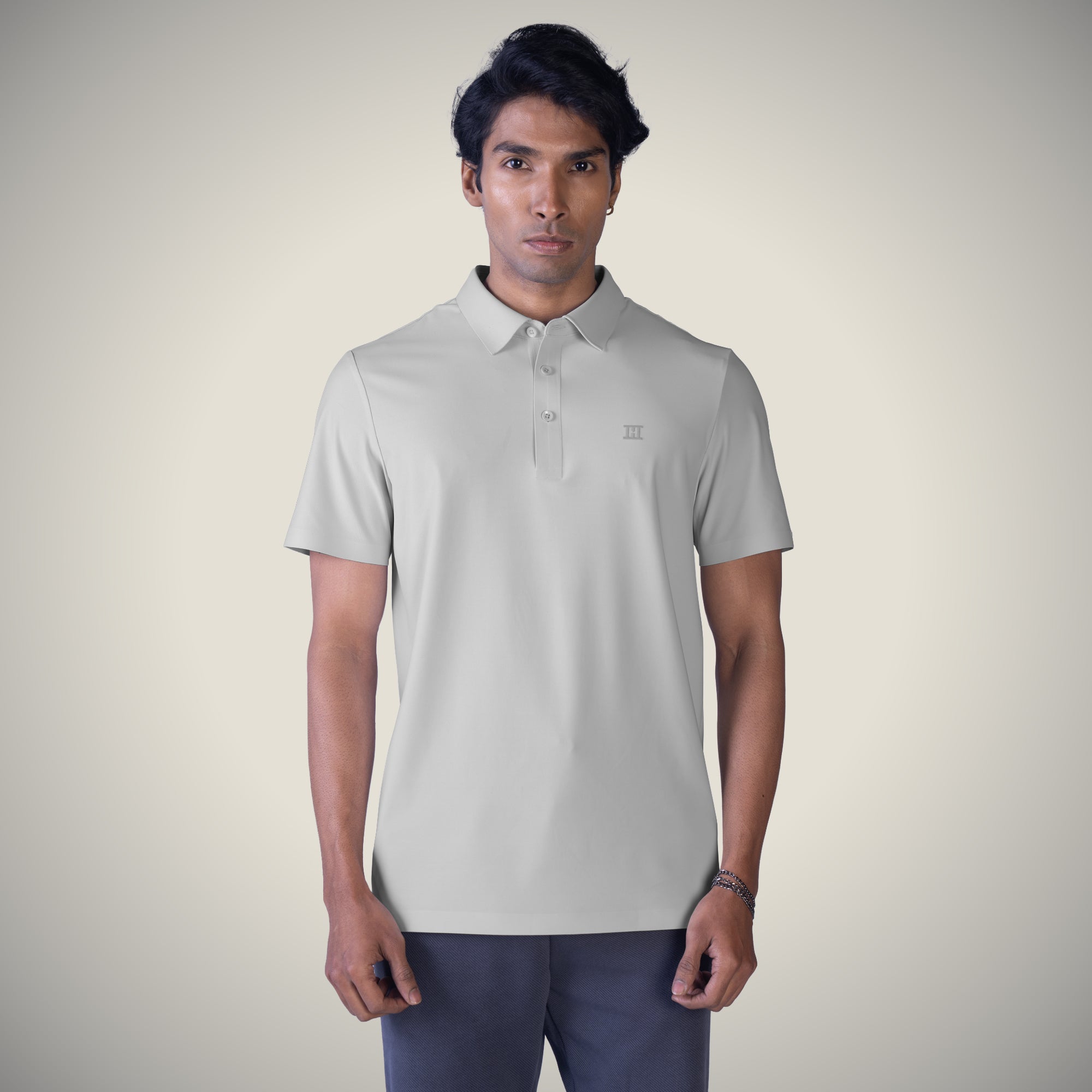 Open Button Polo - Pique T Shirt