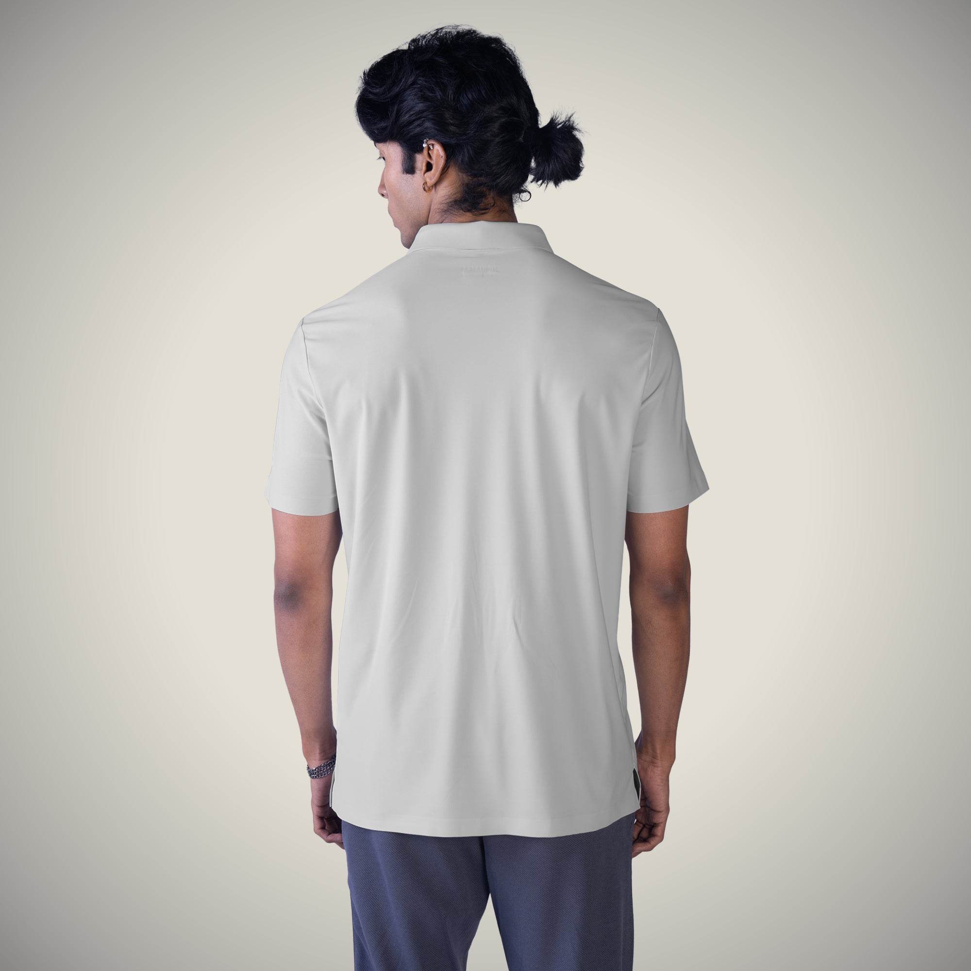 Hektor -Premium-Bonded- Open Button Polo - Pique T Shirt -Mens