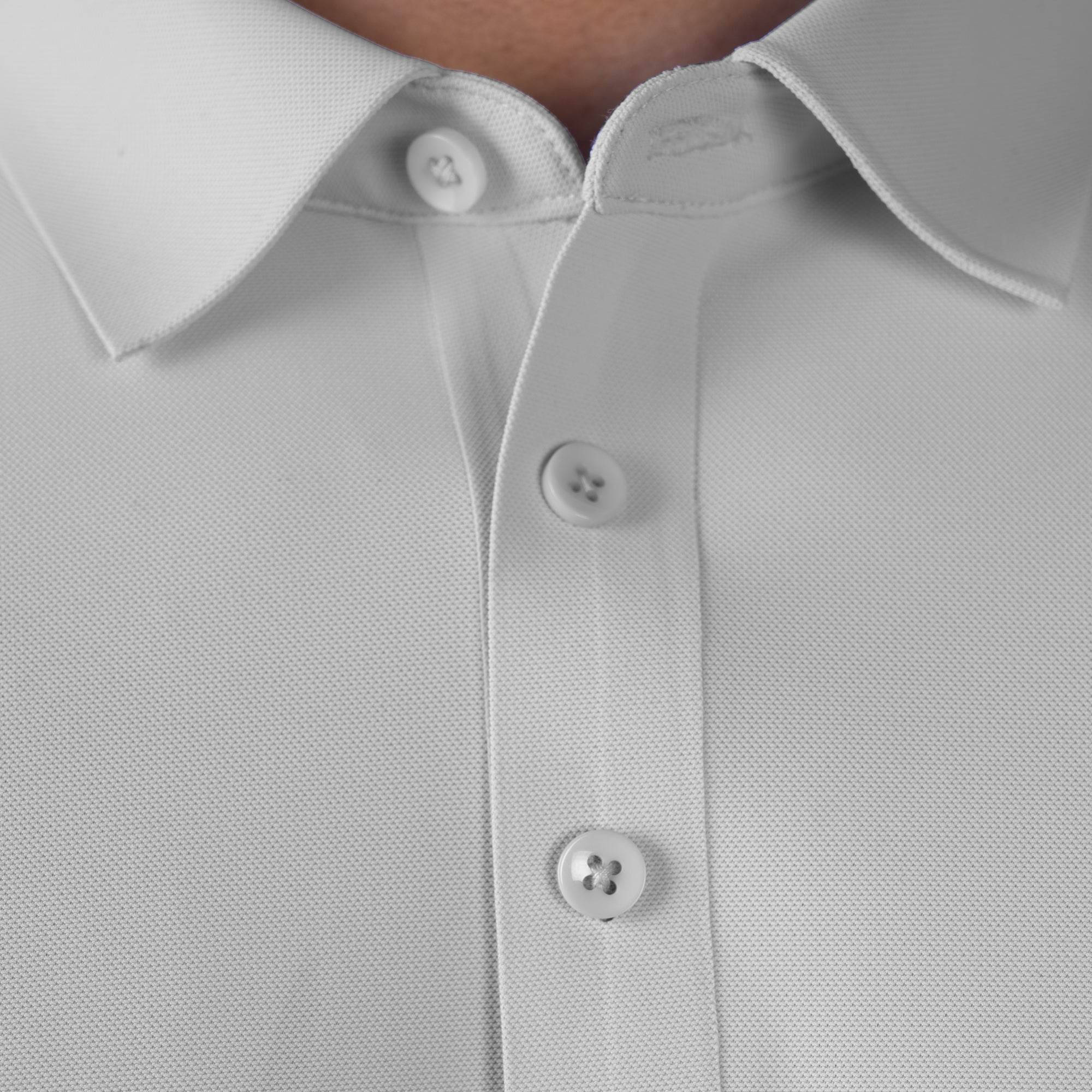 Hektor -Premium-Bonded- Open Button Polo - Pique T Shirt -Mens