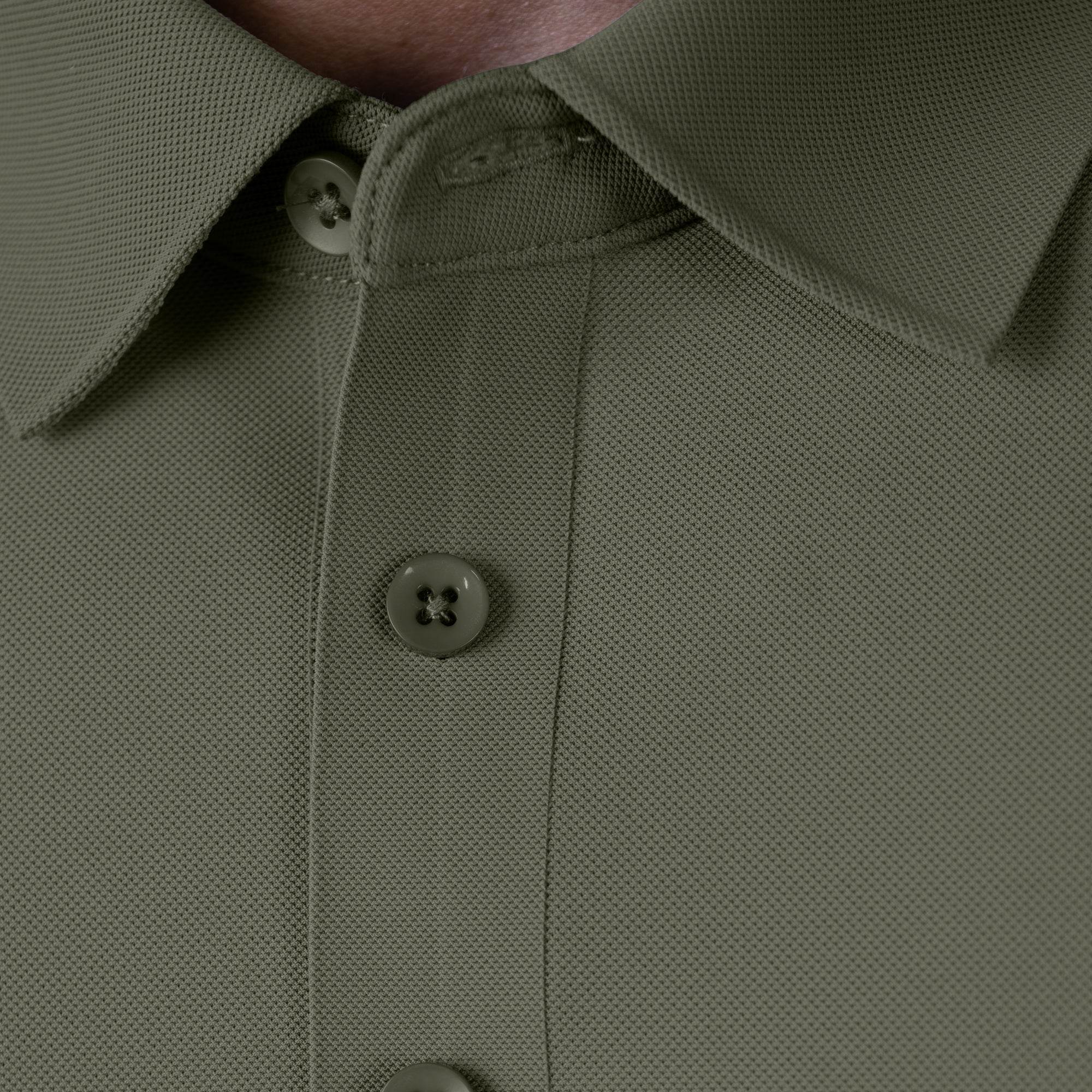 Hektor -Premium-Bonded- Open Button Polo - Pique T Shirt -Mens