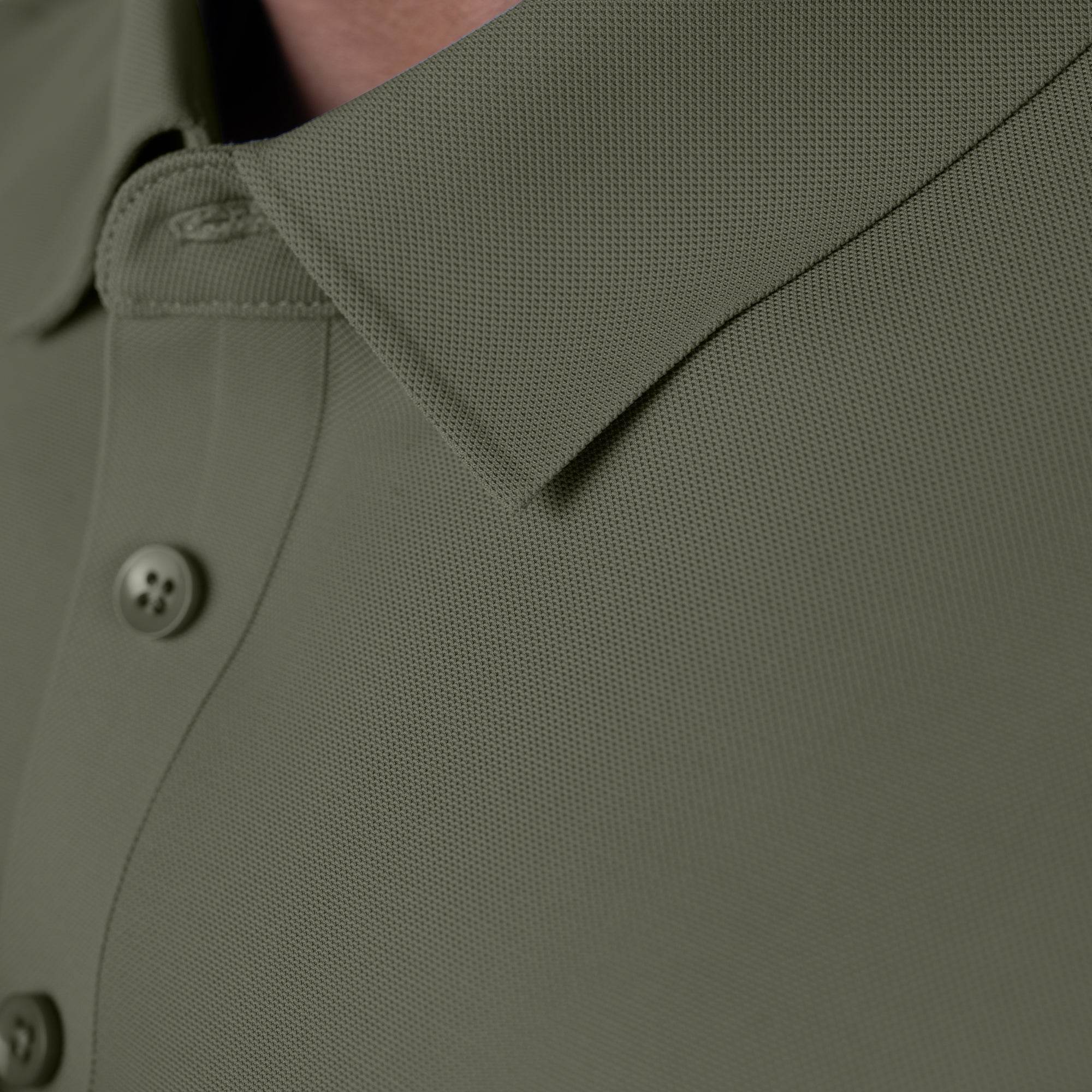 Hektor -Premium-Bonded- Open Button Polo - Pique T Shirt -Mens