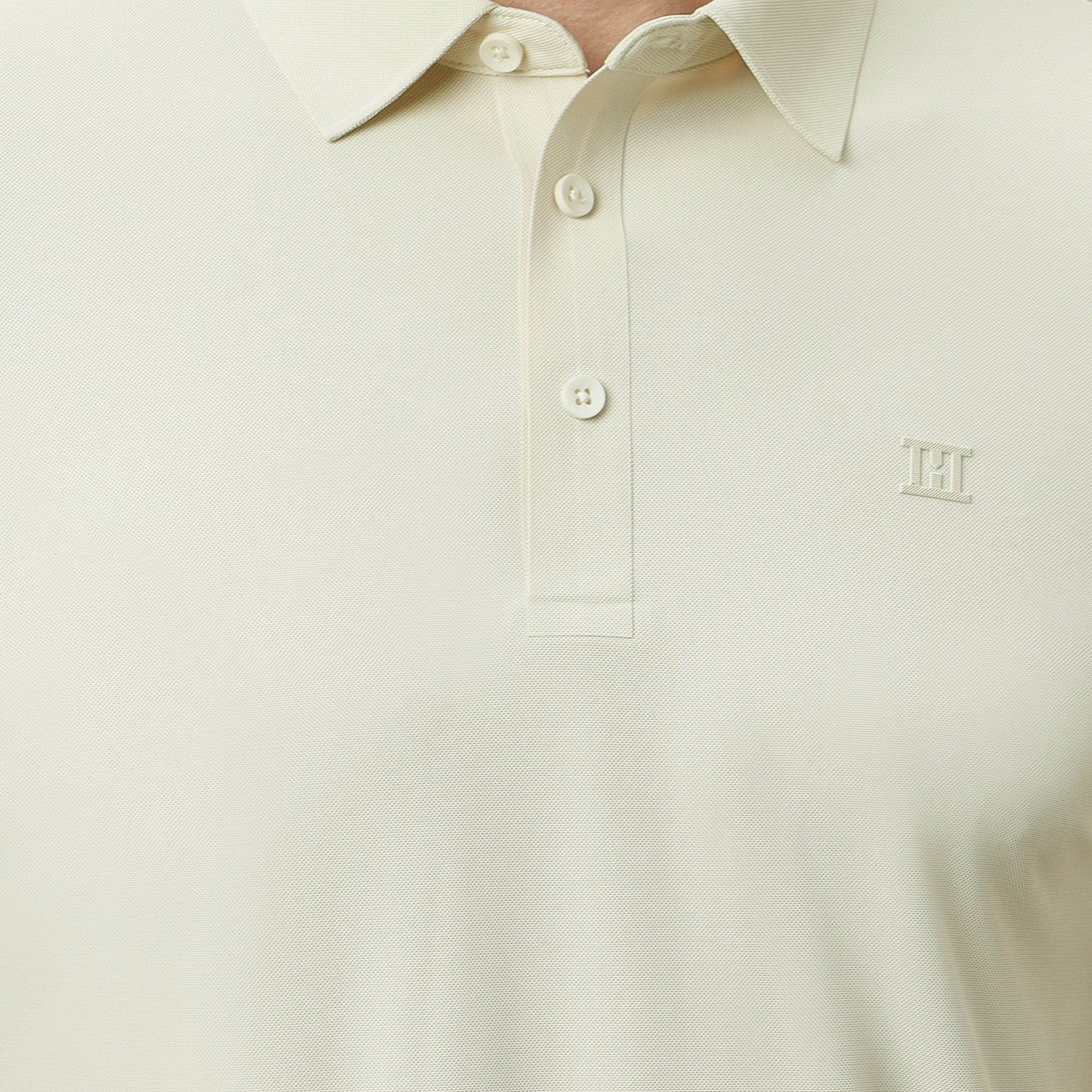 Hektor -Premium-Bonded- Open Button Polo - Pique T Shirt -Mens