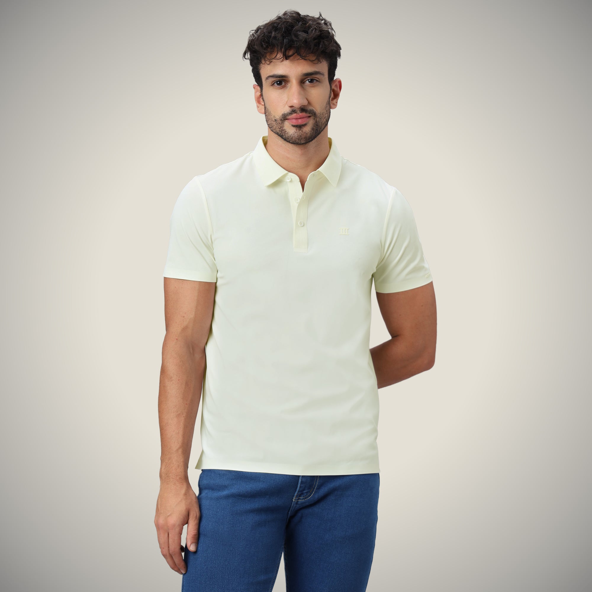 Open Button Polo - Pique T Shirt