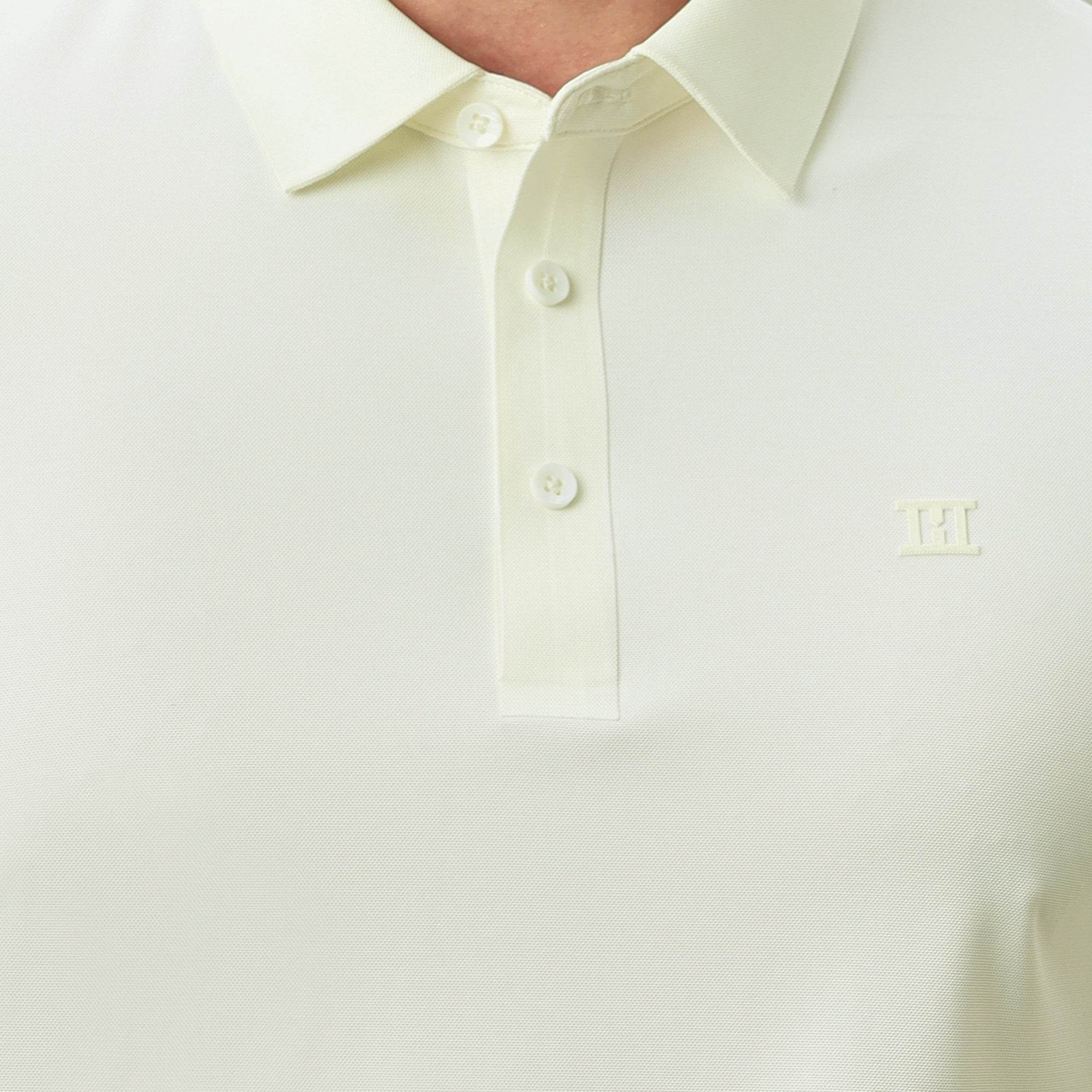 Hektor -Premium-Bonded- Open Button Polo - Pique T Shirt -Mens