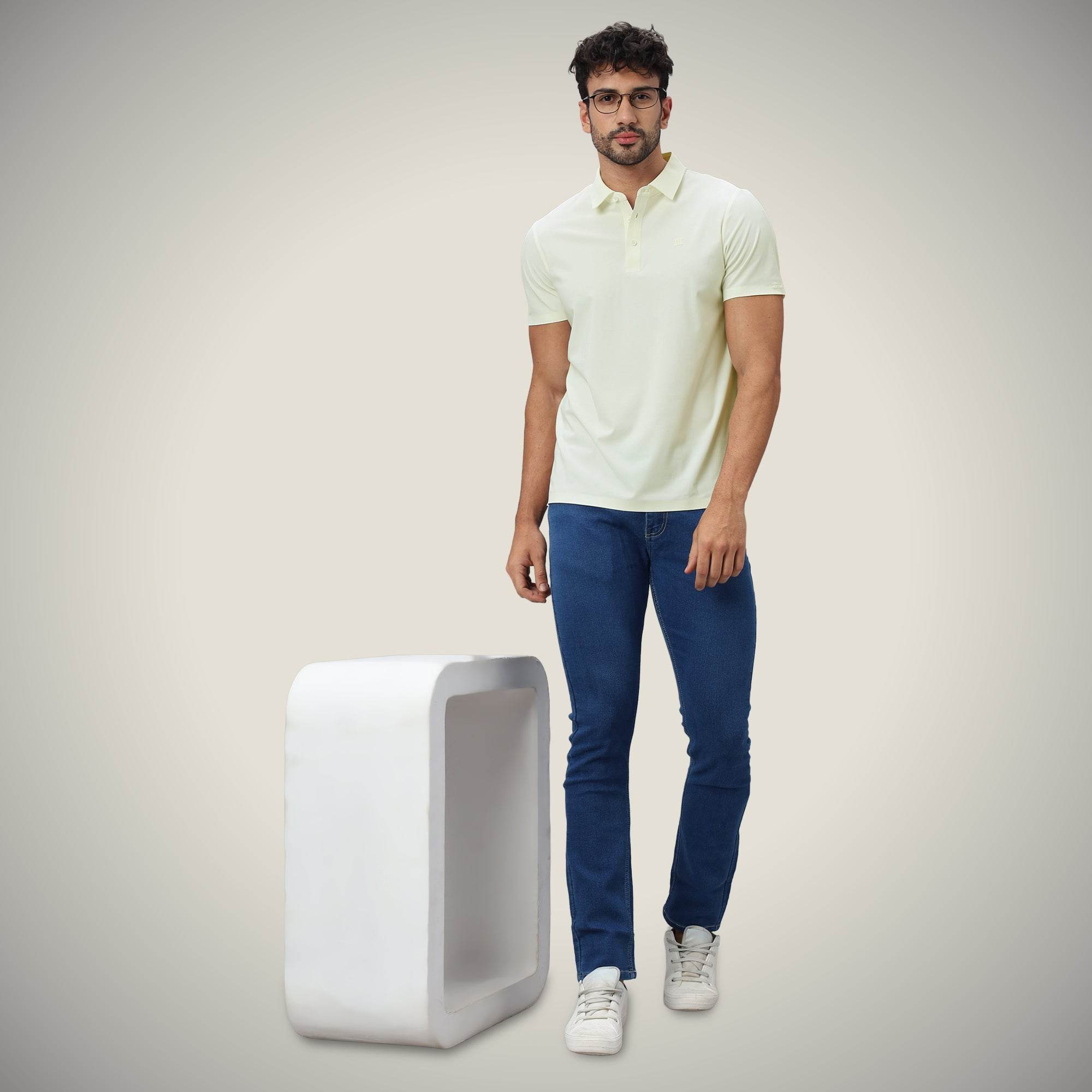 Hektor -Premium-Bonded- Open Button Polo - Pique T Shirt -Mens