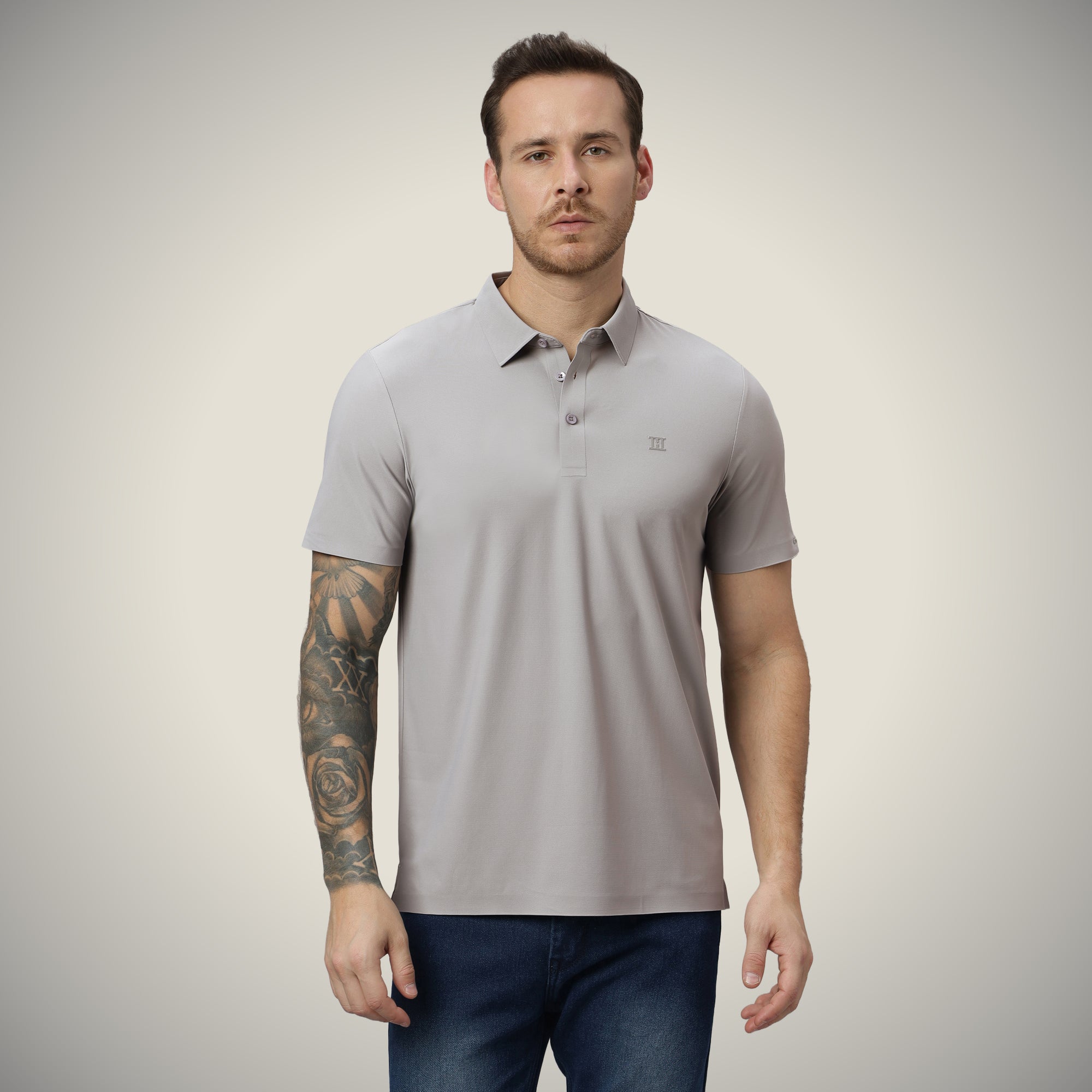 Open Button Polo - Pique T Shirt