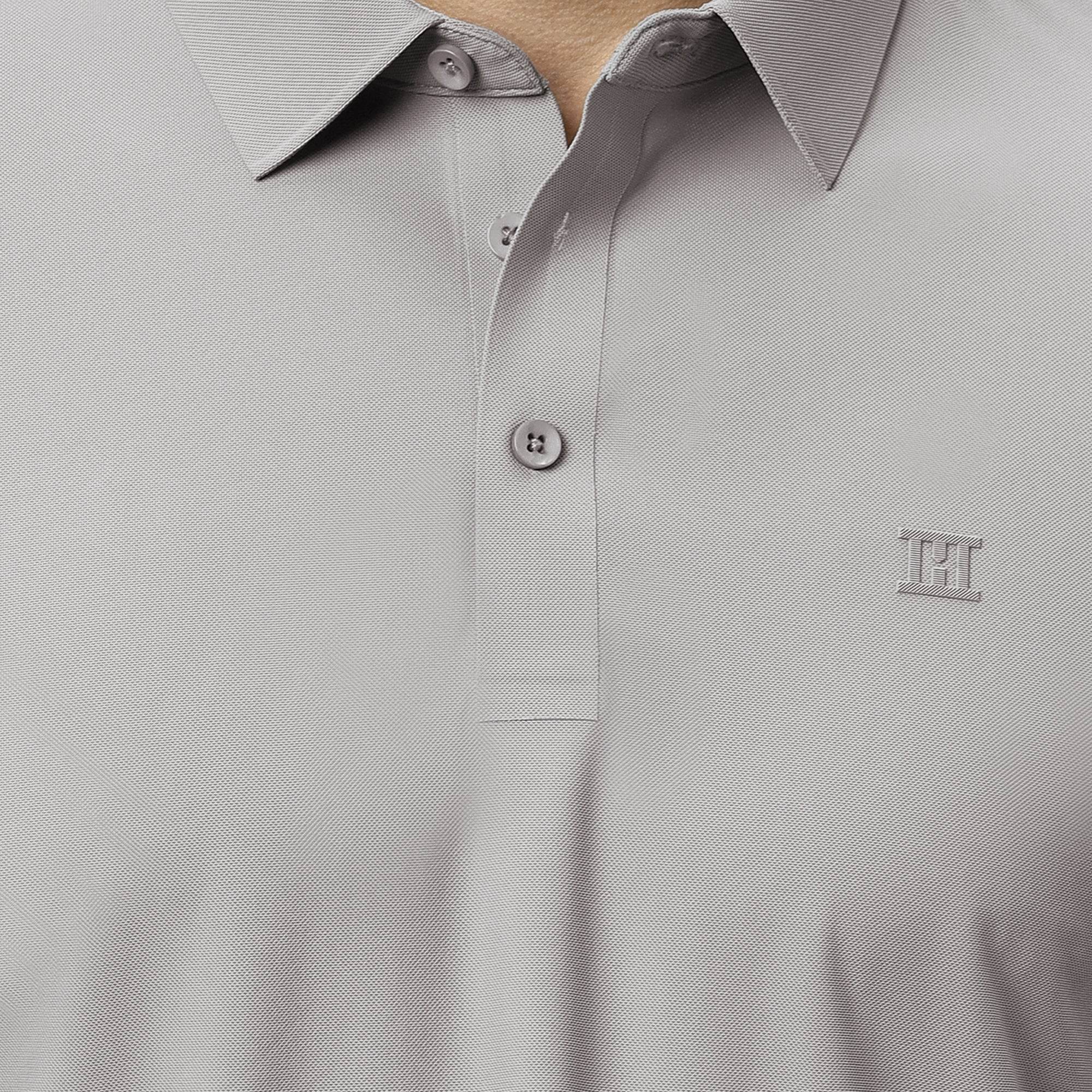 Hektor -Premium-Bonded- Open Button Polo - Pique T Shirt -Mens