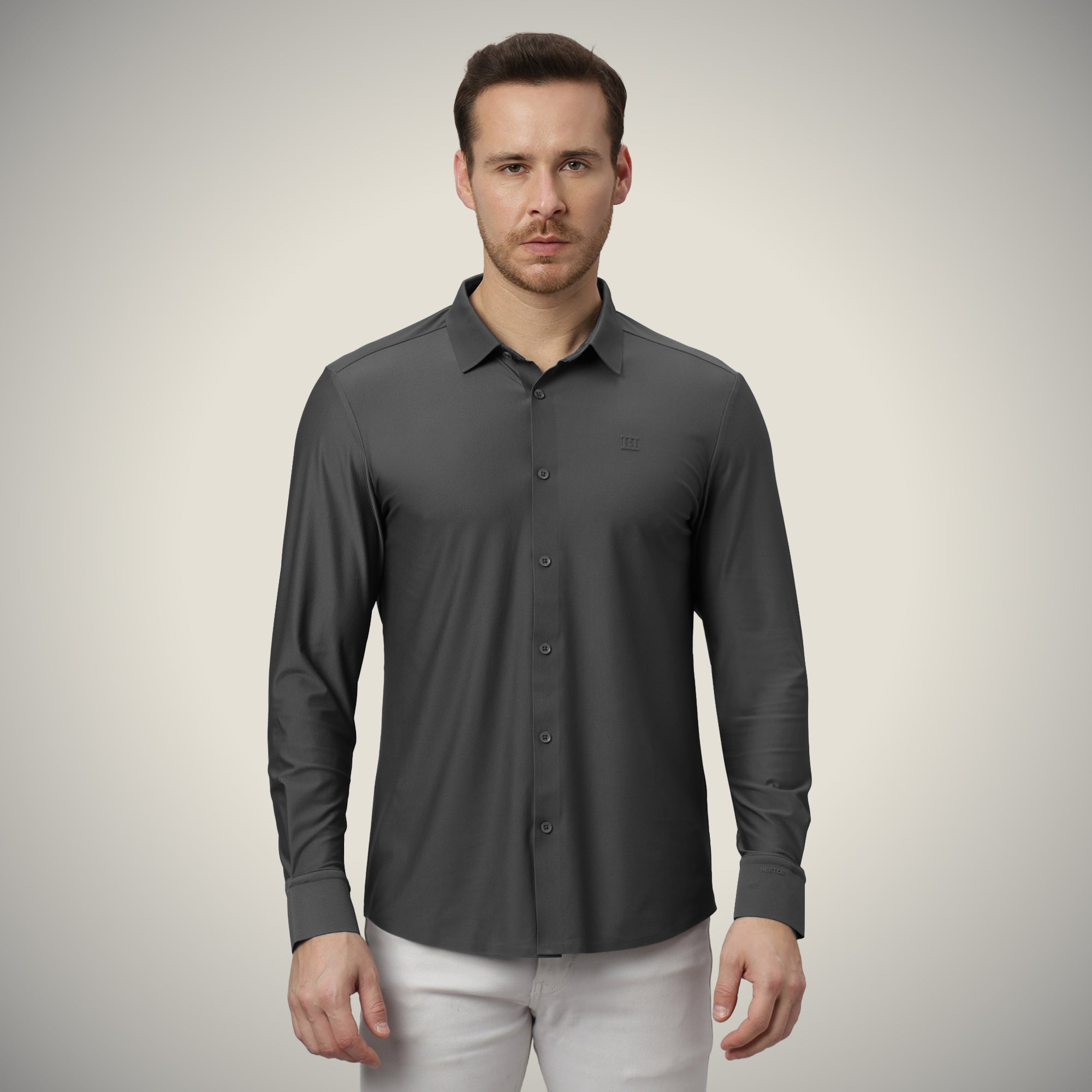 Open Button Shirt - Long Sleeve - Small Checks